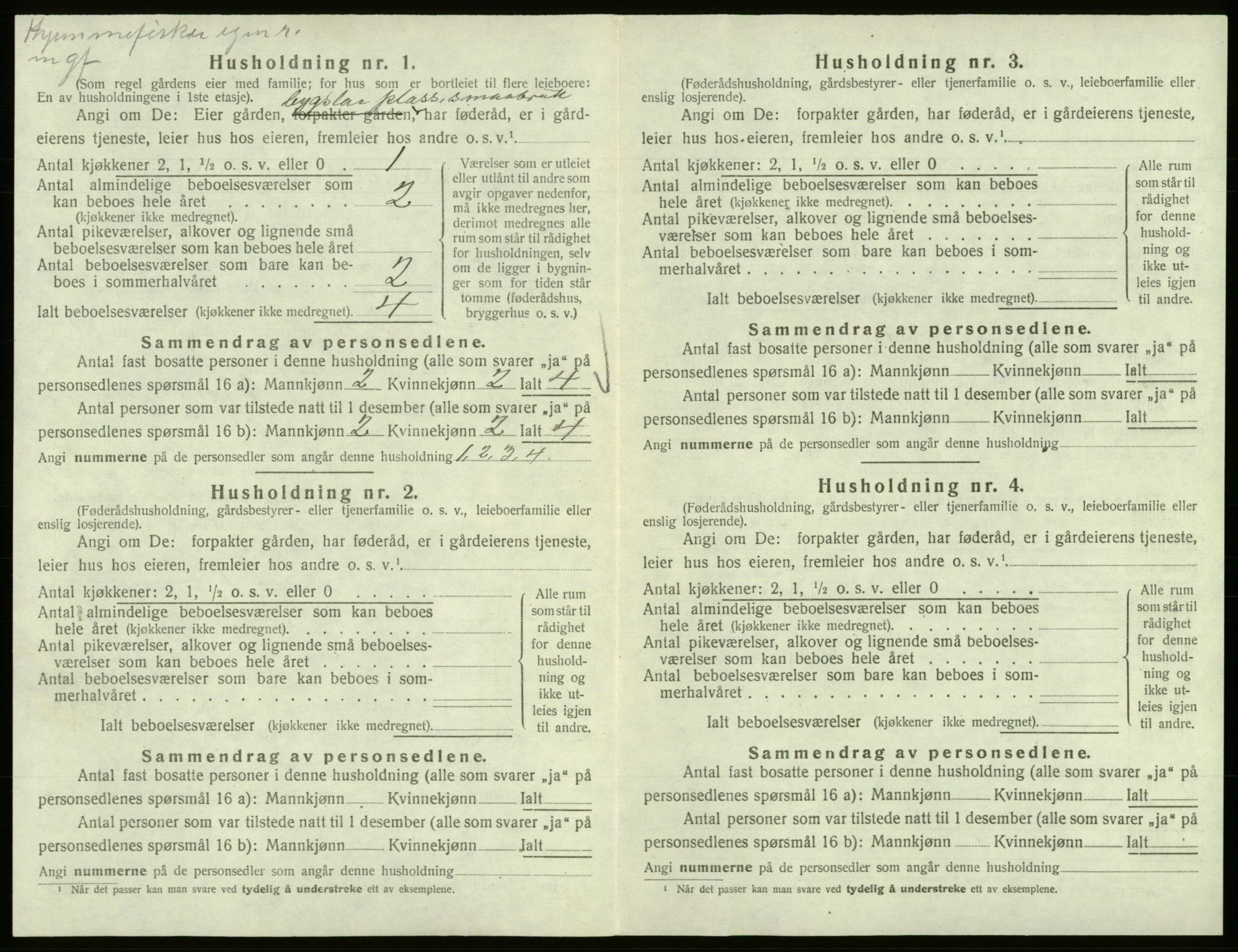 SAB, 1920 census for Strandvik, 1920, p. 603