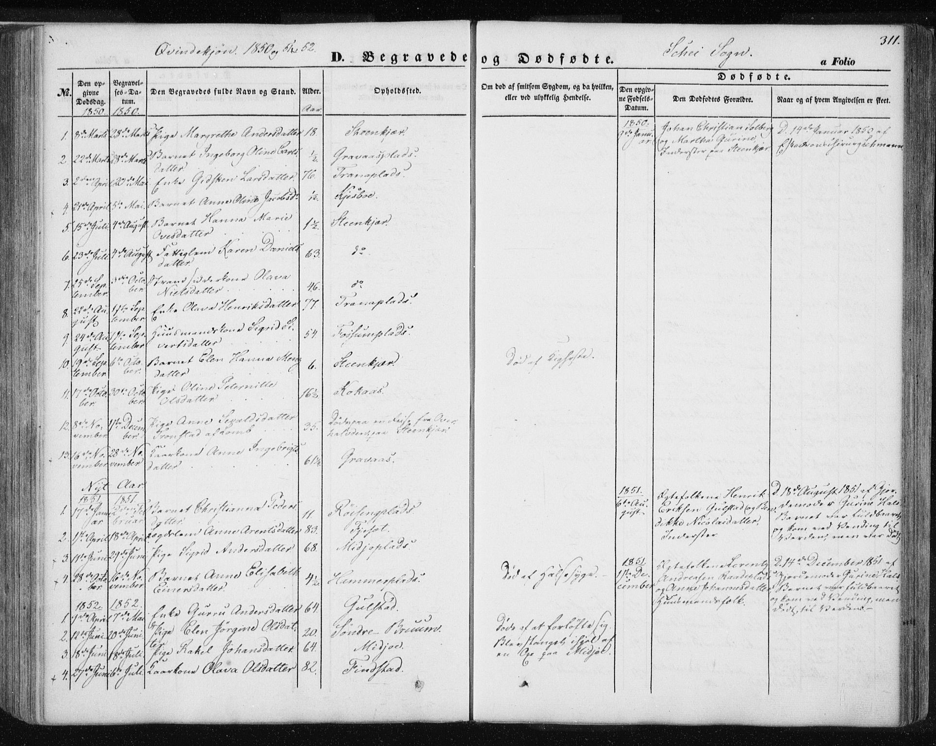 Ministerialprotokoller, klokkerbøker og fødselsregistre - Nord-Trøndelag, SAT/A-1458/735/L0342: Parish register (official) no. 735A07 /2, 1849-1862, p. 311