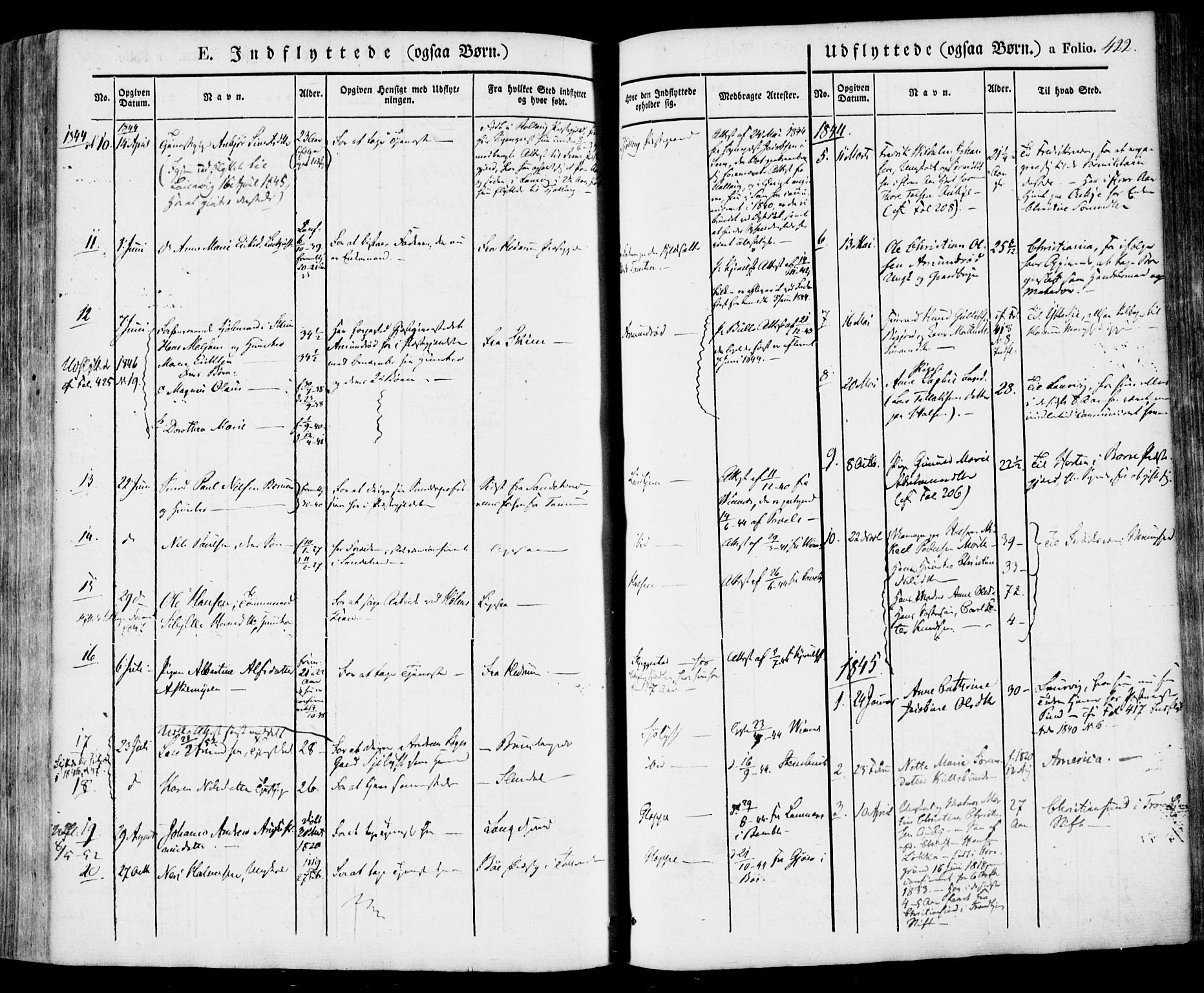 Tjølling kirkebøker, SAKO/A-60/F/Fa/L0006: Parish register (official) no. 6, 1835-1859, p. 422