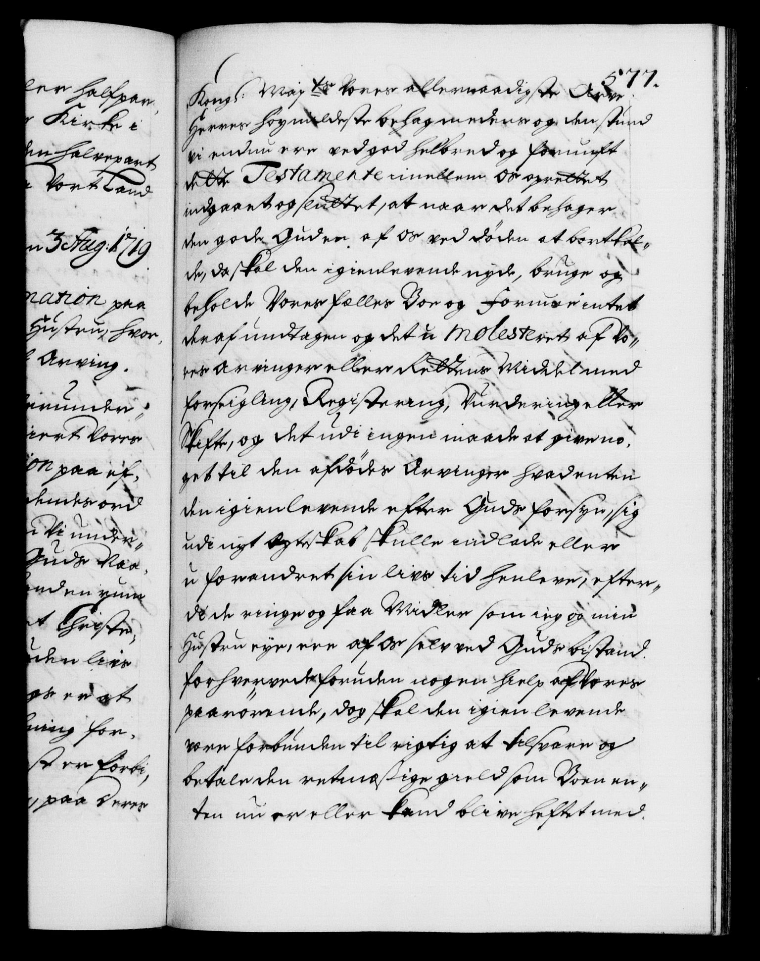 Danske Kanselli 1572-1799, AV/RA-EA-3023/F/Fc/Fca/Fcaa/L0022: Norske registre, 1716-1719, p. 577a