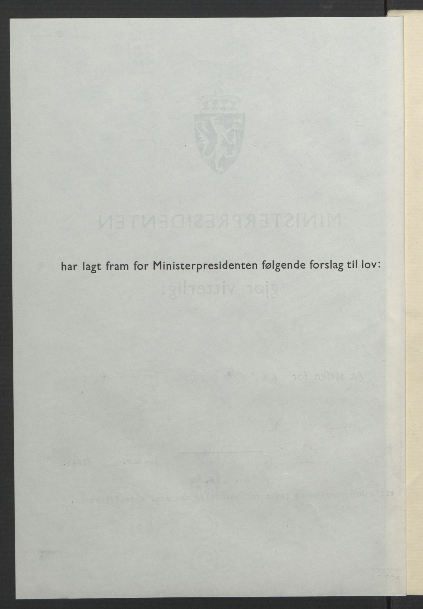 NS-administrasjonen 1940-1945 (Statsrådsekretariatet, de kommisariske statsråder mm), RA/S-4279/D/Db/L0099: Lover, 1943, p. 163