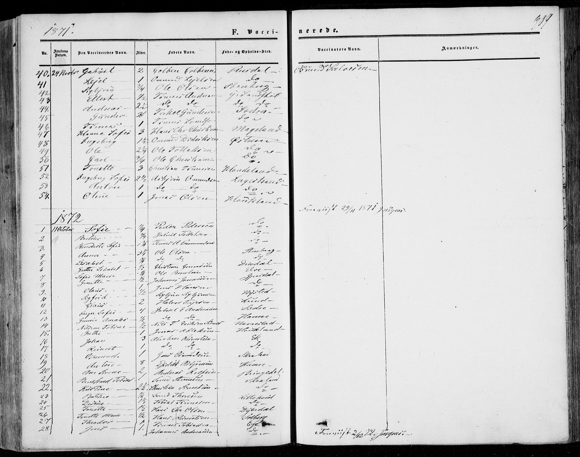 Lund sokneprestkontor, AV/SAST-A-101809/S06/L0009: Parish register (official) no. A 8, 1853-1877, p. 309