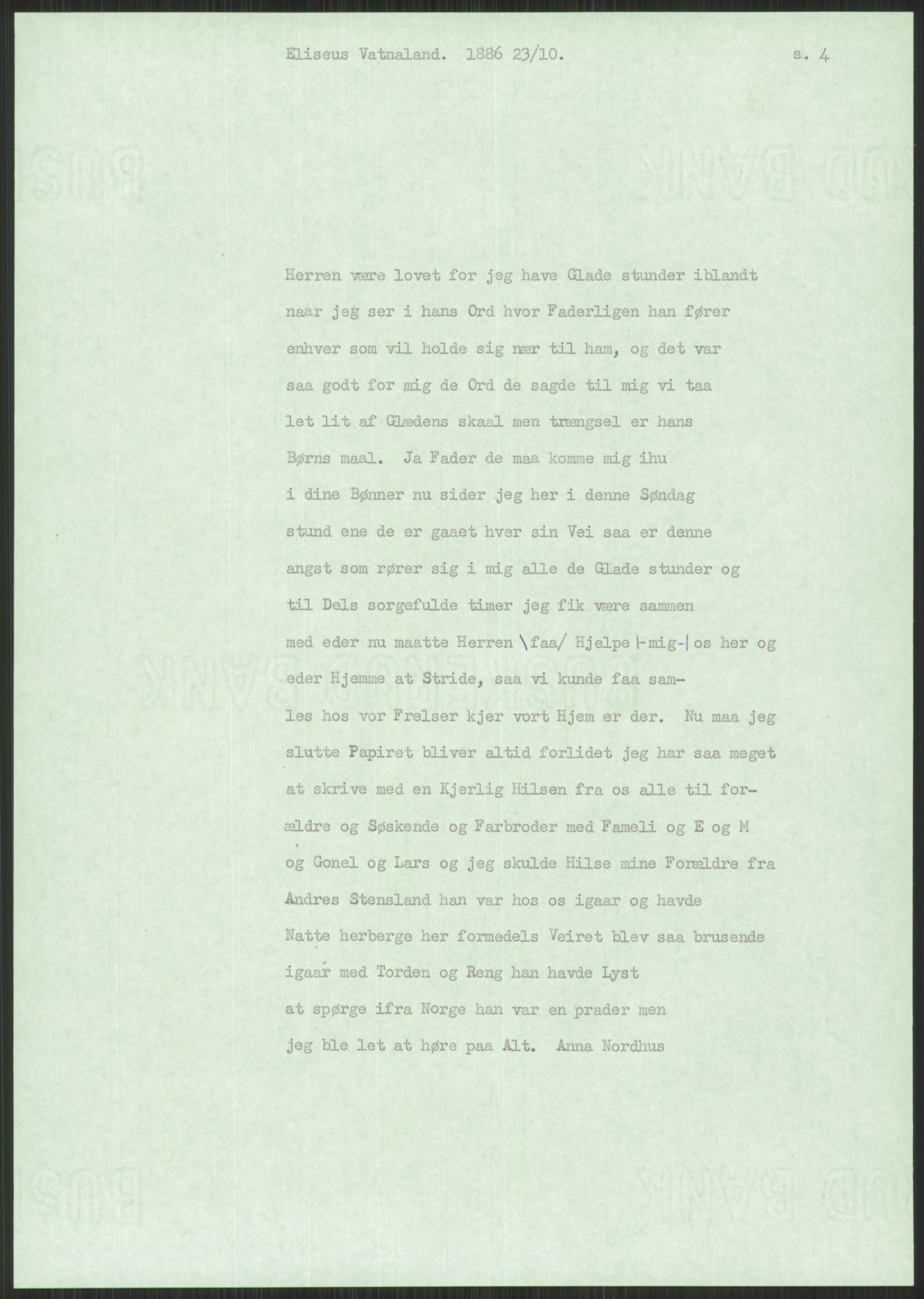 Samlinger til kildeutgivelse, Amerikabrevene, AV/RA-EA-4057/F/L0030: Innlån fra Rogaland: Vatnaland - Øverland, 1838-1914, p. 99