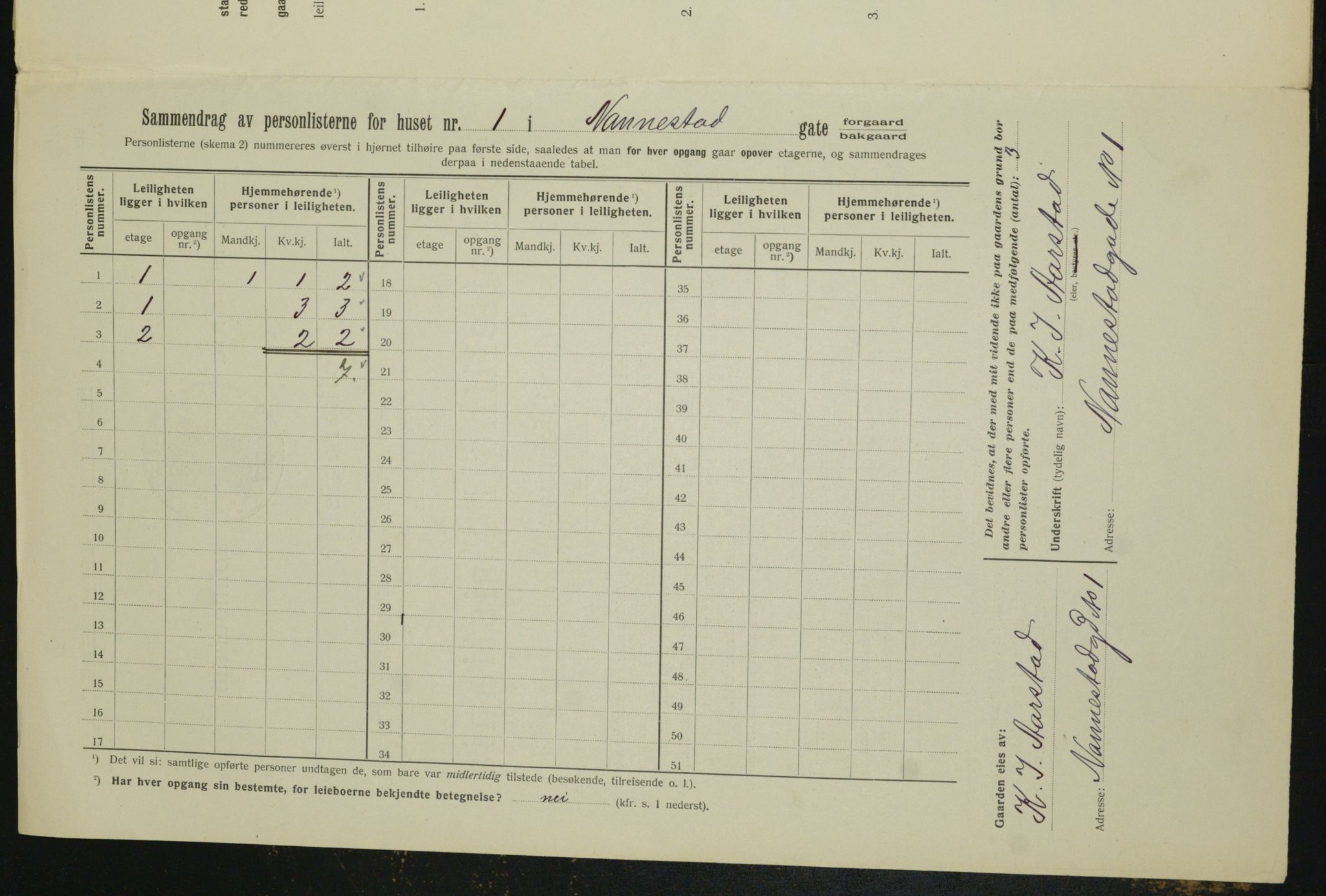 OBA, Municipal Census 1912 for Kristiania, 1912, p. 69591