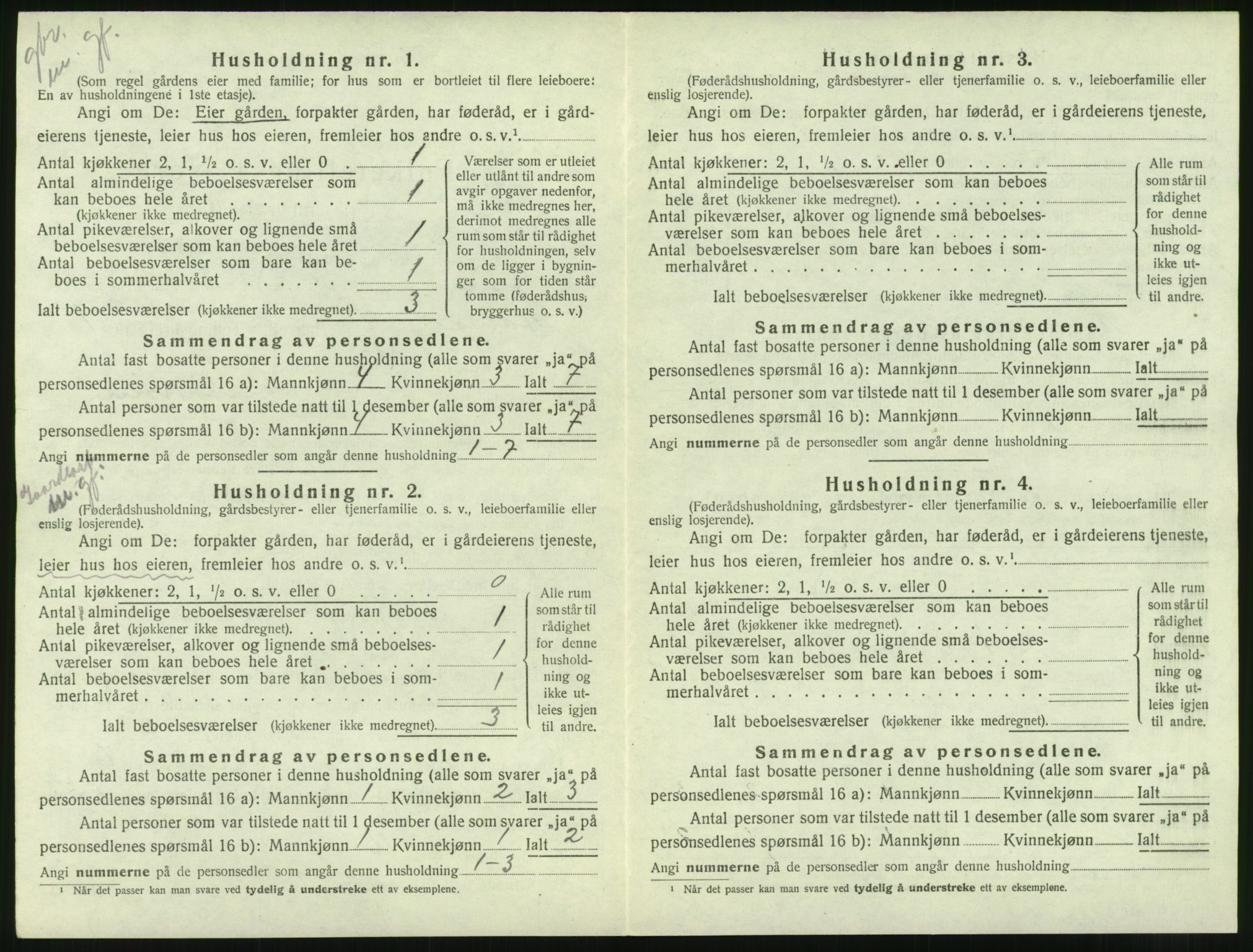 SAT, 1920 census for Halsa, 1920, p. 99