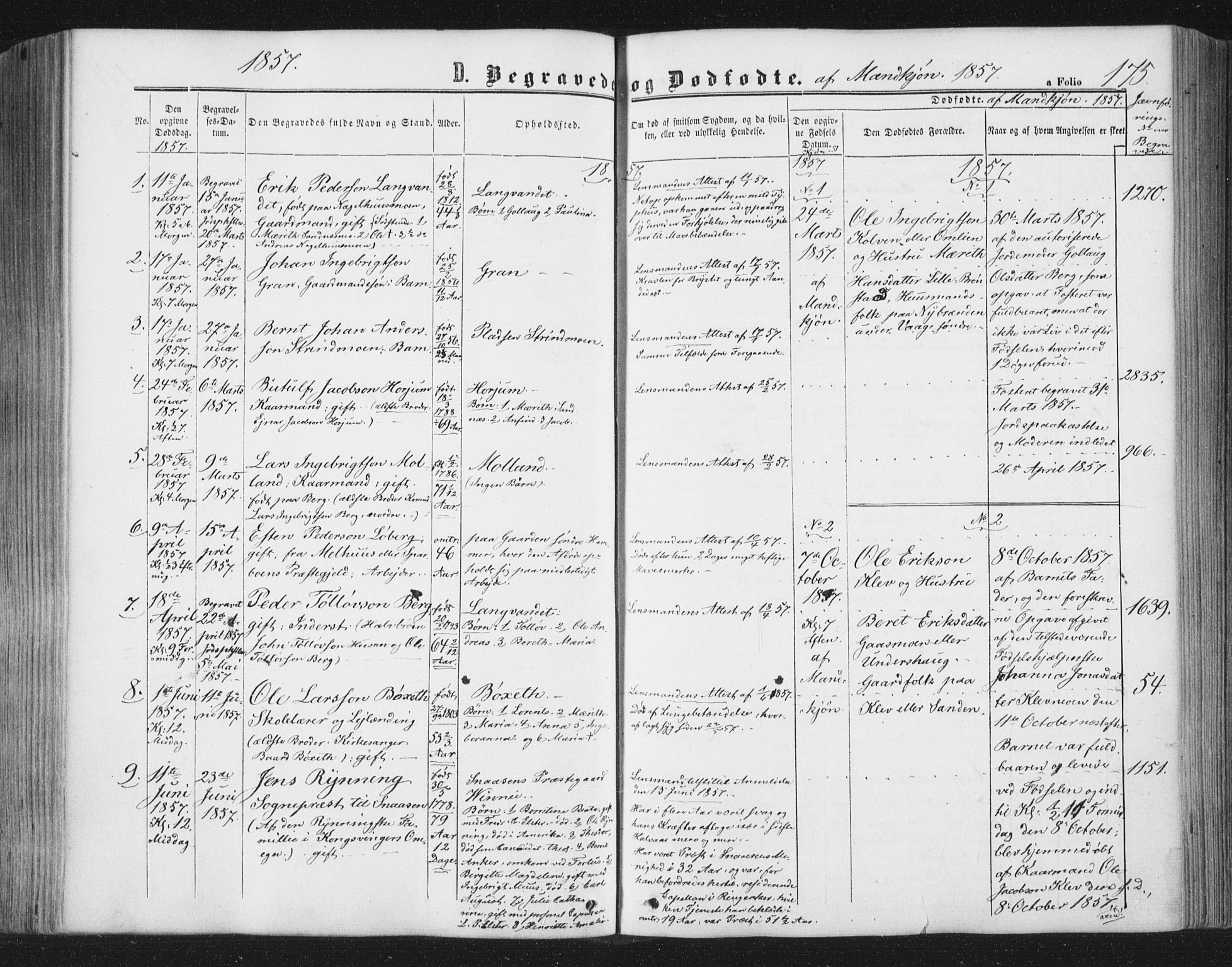 Ministerialprotokoller, klokkerbøker og fødselsregistre - Nord-Trøndelag, SAT/A-1458/749/L0472: Parish register (official) no. 749A06, 1857-1873, p. 175