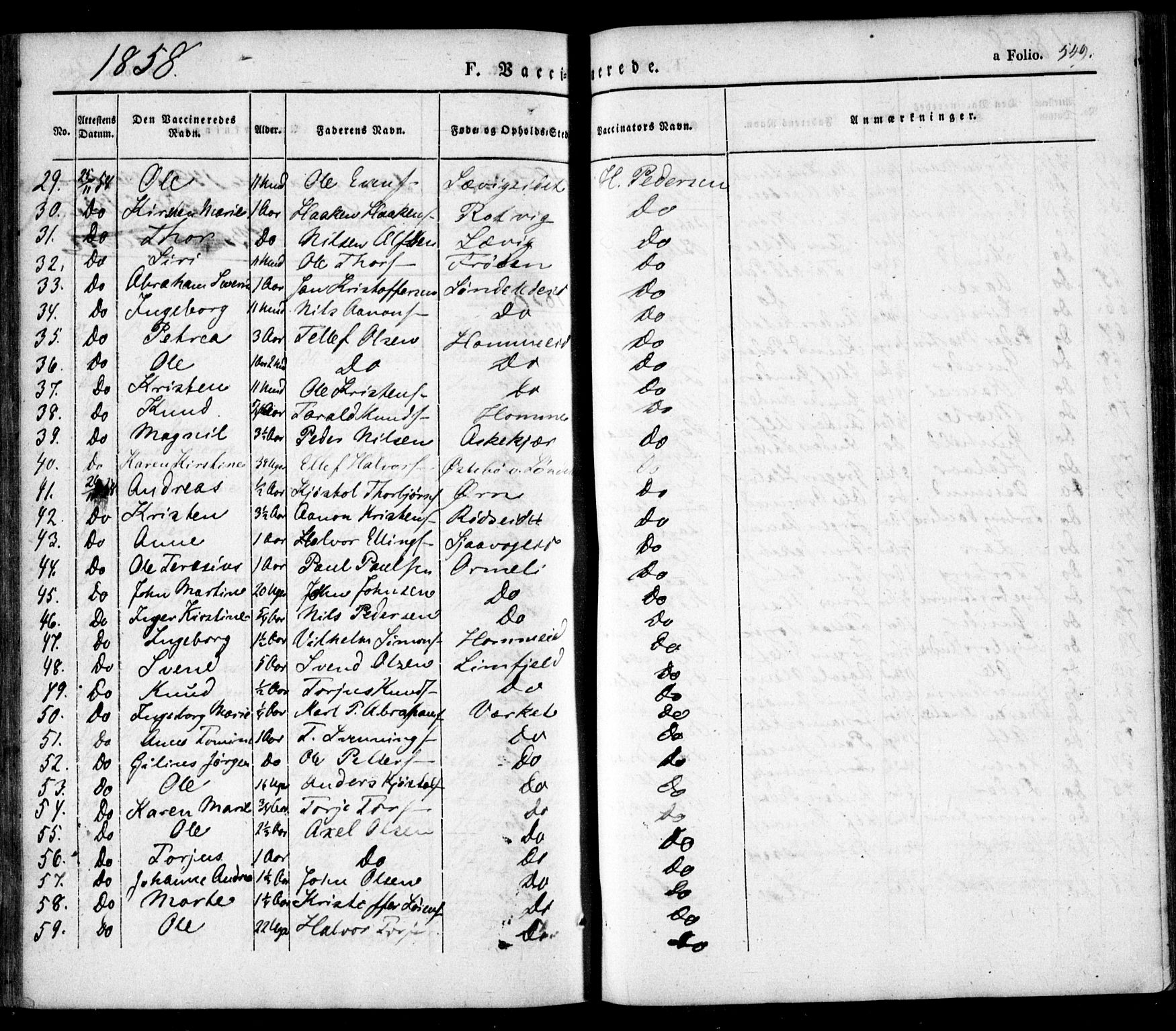 Søndeled sokneprestkontor, AV/SAK-1111-0038/F/Fa/L0002: Parish register (official) no. A 2, 1839-1860, p. 549