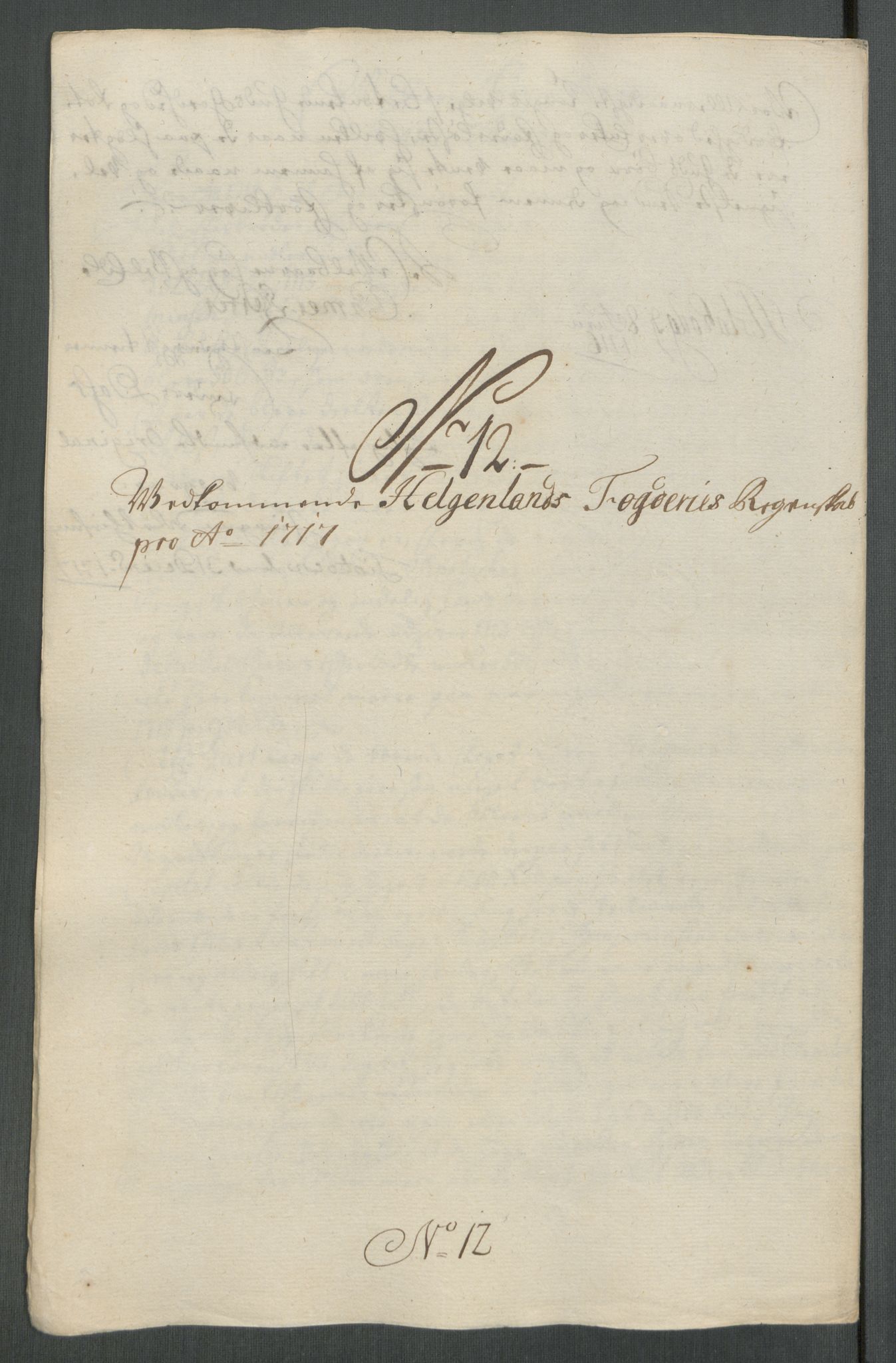 Rentekammeret inntil 1814, Reviderte regnskaper, Fogderegnskap, AV/RA-EA-4092/R65/L4515: Fogderegnskap Helgeland, 1717, p. 187