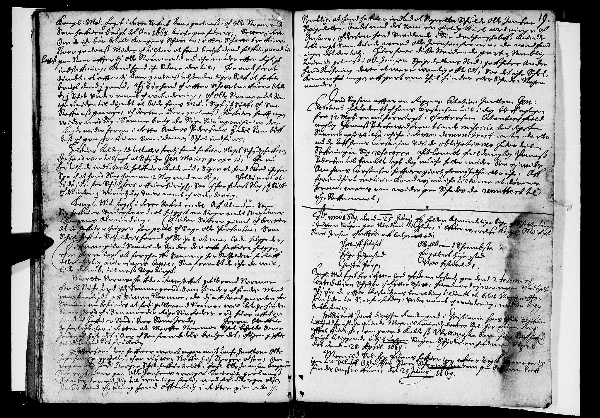 Hedemarken sorenskriveri, AV/SAH-TING-034/G/Gb/L0005: Tingbok, 1669, p. 18b-19a