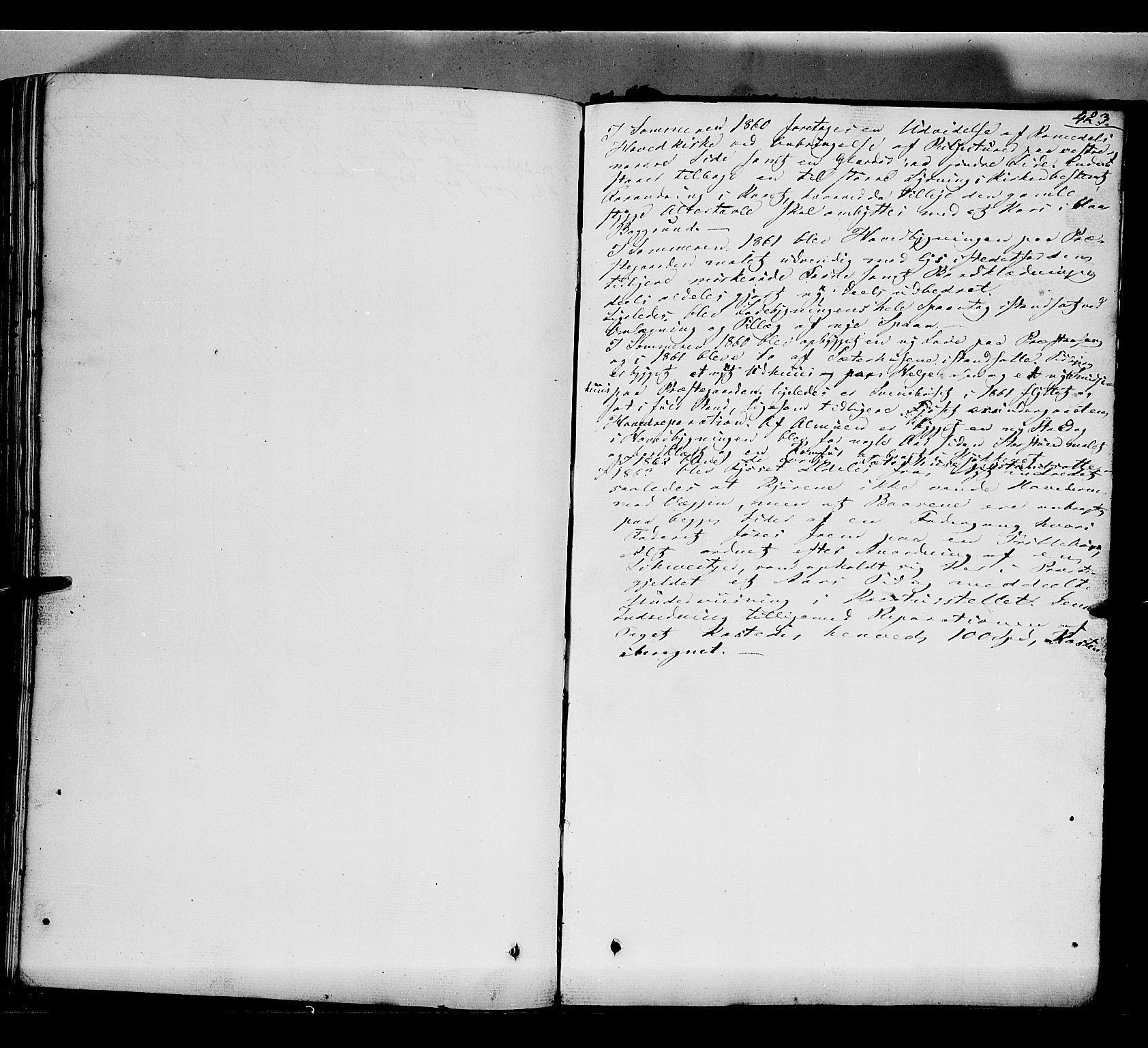 Romedal prestekontor, SAH/PREST-004/K/L0004: Parish register (official) no. 4, 1847-1861, p. 423