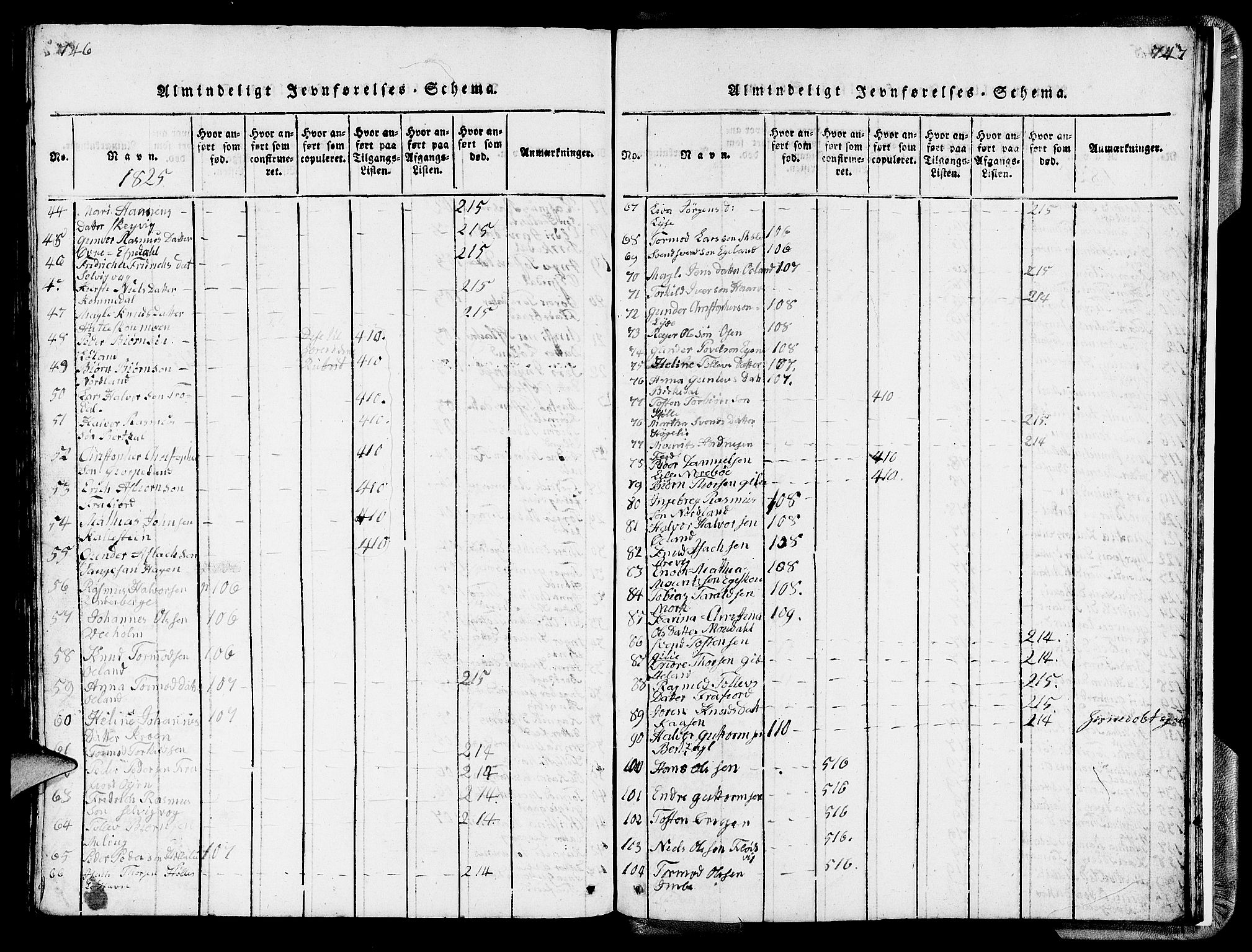 Strand sokneprestkontor, SAST/A-101828/H/Ha/Hab/L0002: Parish register (copy) no. B 2, 1816-1854, p. 746-747