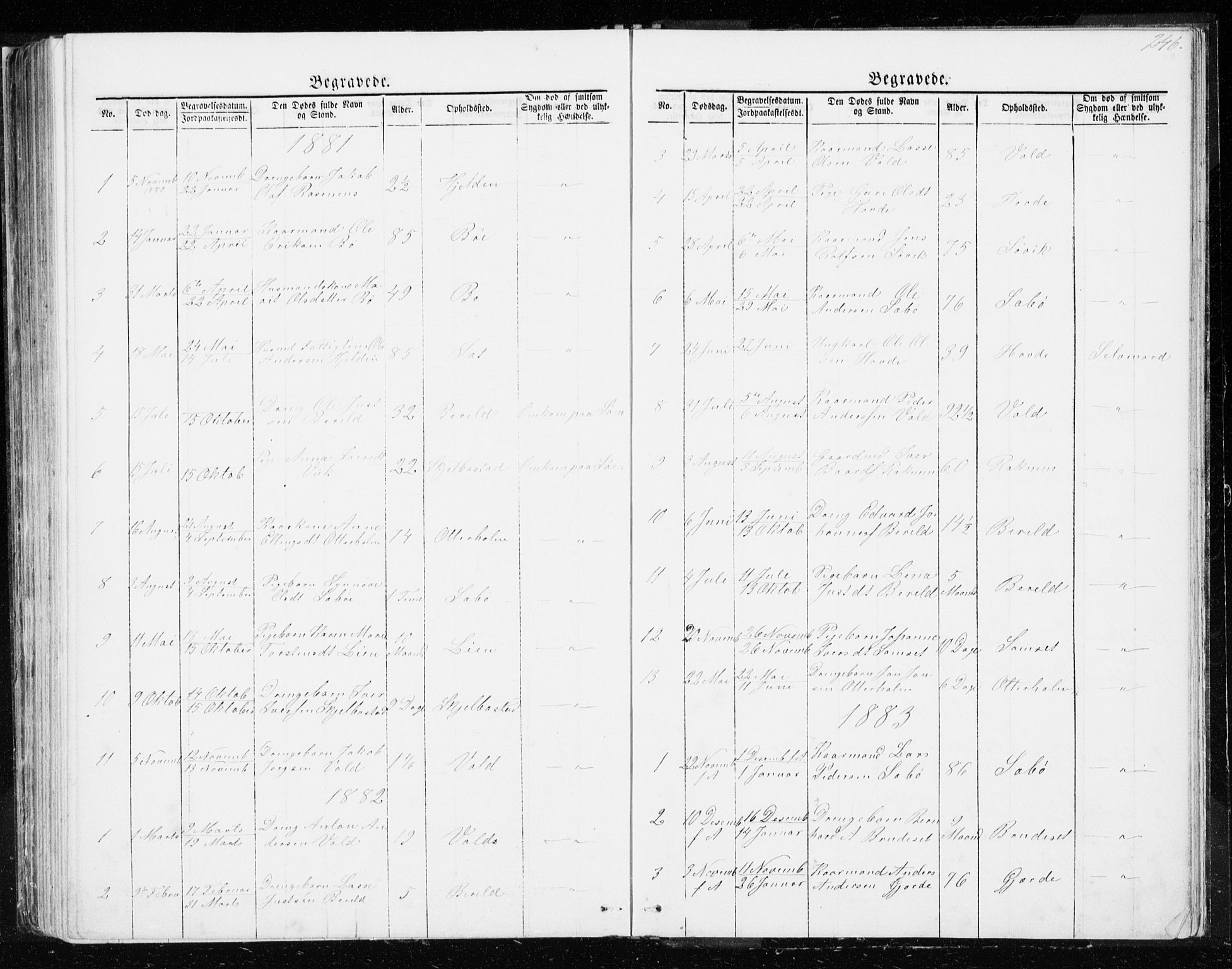 Ministerialprotokoller, klokkerbøker og fødselsregistre - Møre og Romsdal, SAT/A-1454/543/L0564: Parish register (copy) no. 543C02, 1867-1915, p. 246