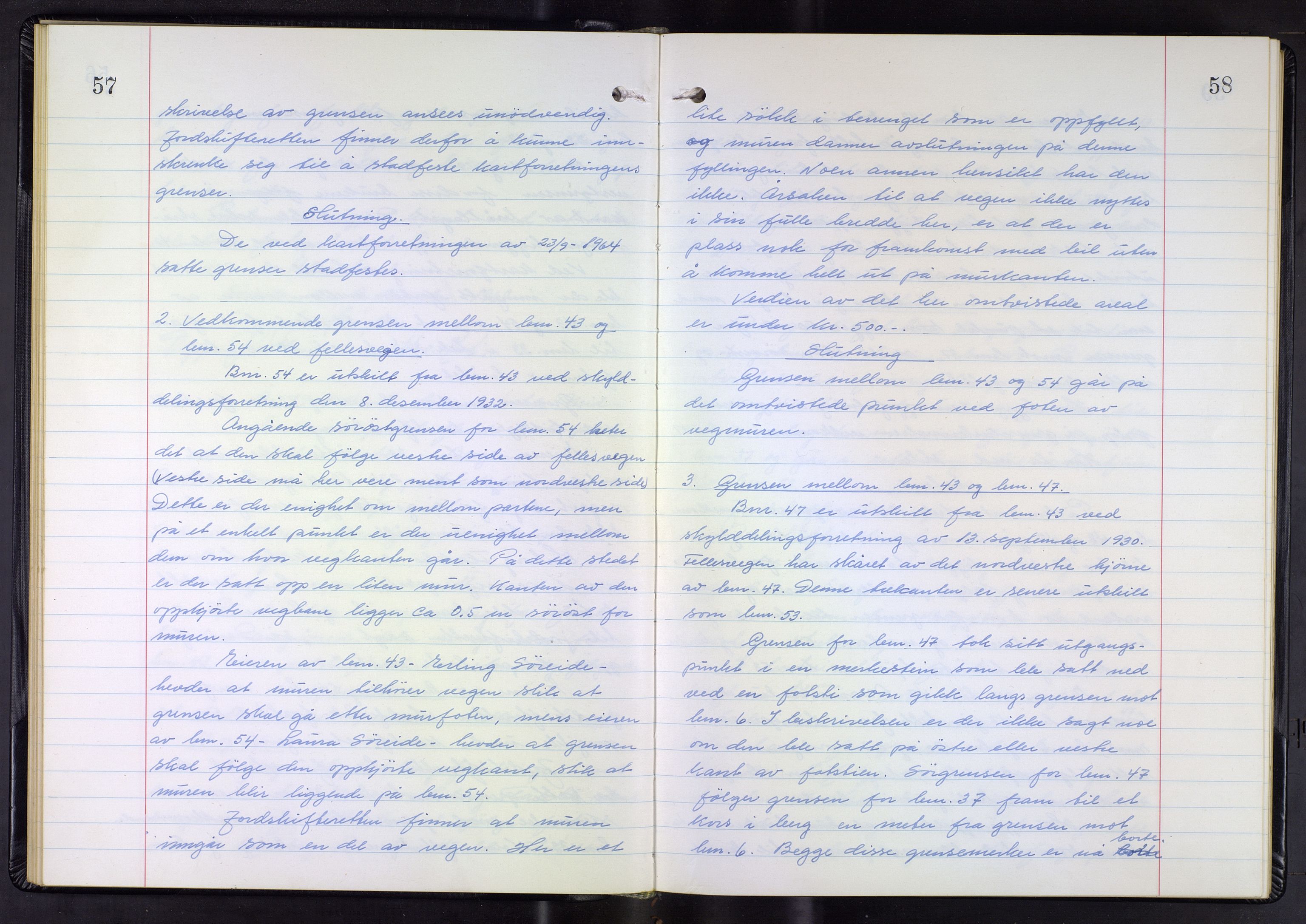 Hordaland jordskiftedøme - III Midhordland jordskiftedistrikt, AV/SAB-A-7001/A/Aa/L0039: Forhandlingsprotokoll, 1968-1972, p. 57-58