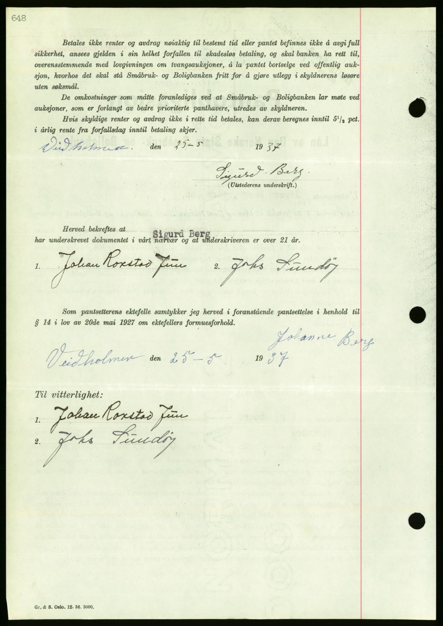 Nordmøre sorenskriveri, AV/SAT-A-4132/1/2/2Ca/L0091: Mortgage book no. B81, 1937-1937, Diary no: : 1776/1937