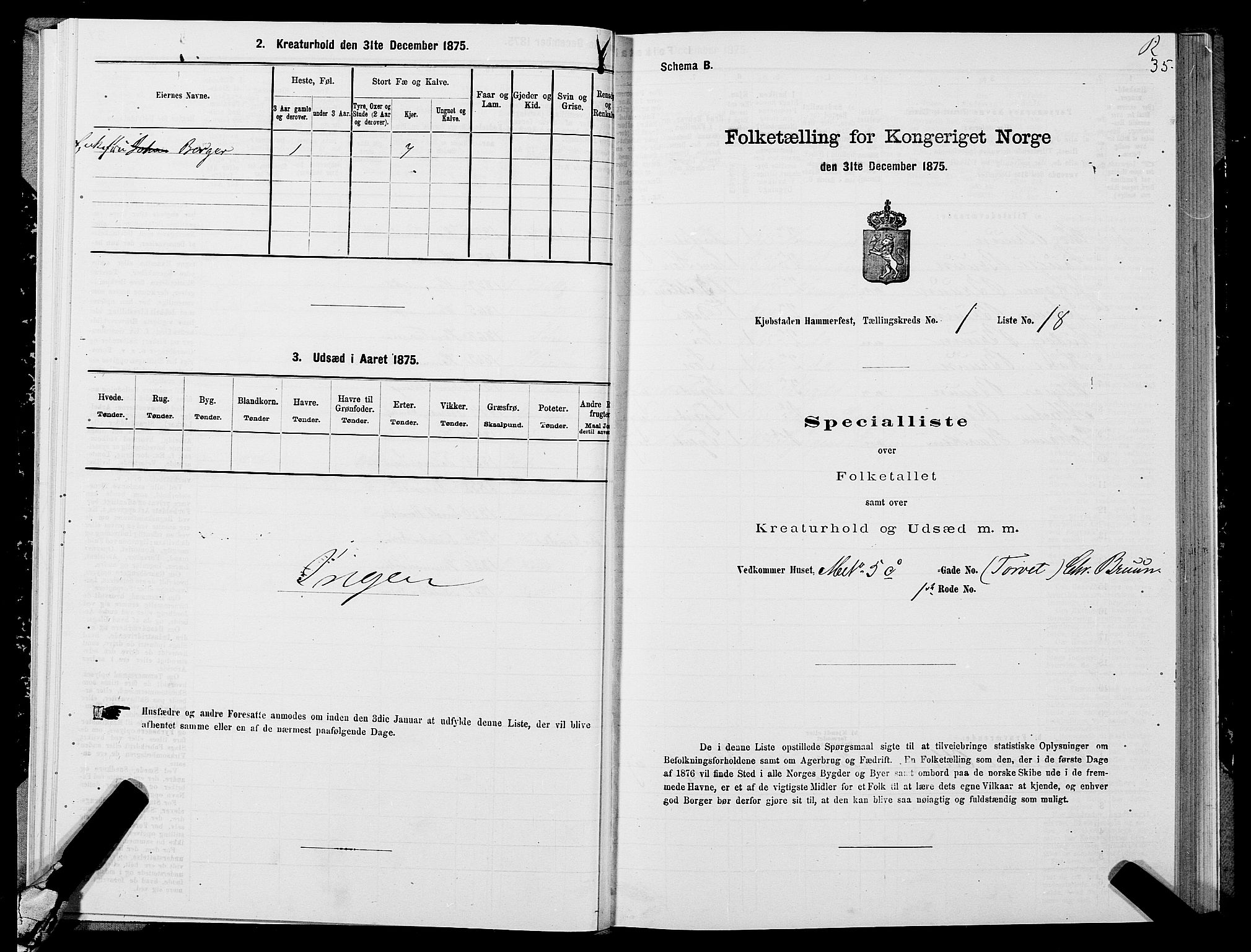 SATØ, 1875 census for 2001B Hammerfest/Hammerfest, 1875, p. 1035