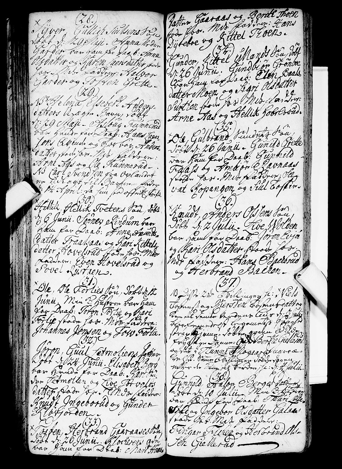 Flesberg kirkebøker, AV/SAKO-A-18/F/Fa/L0002: Parish register (official) no. I 2, 1726-1747