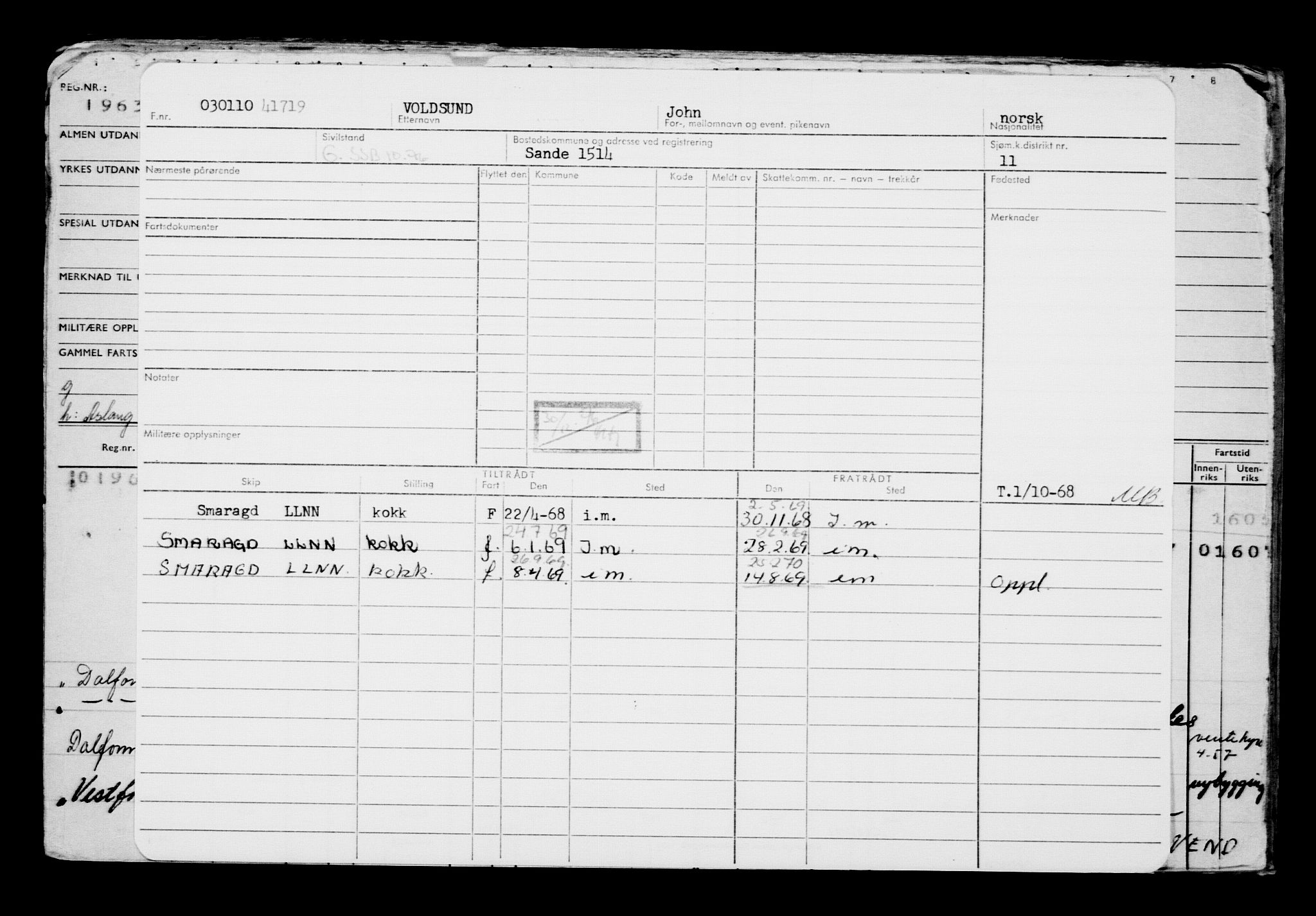 Direktoratet for sjømenn, AV/RA-S-3545/G/Gb/L0087: Hovedkort, 1909-1910, p. 518