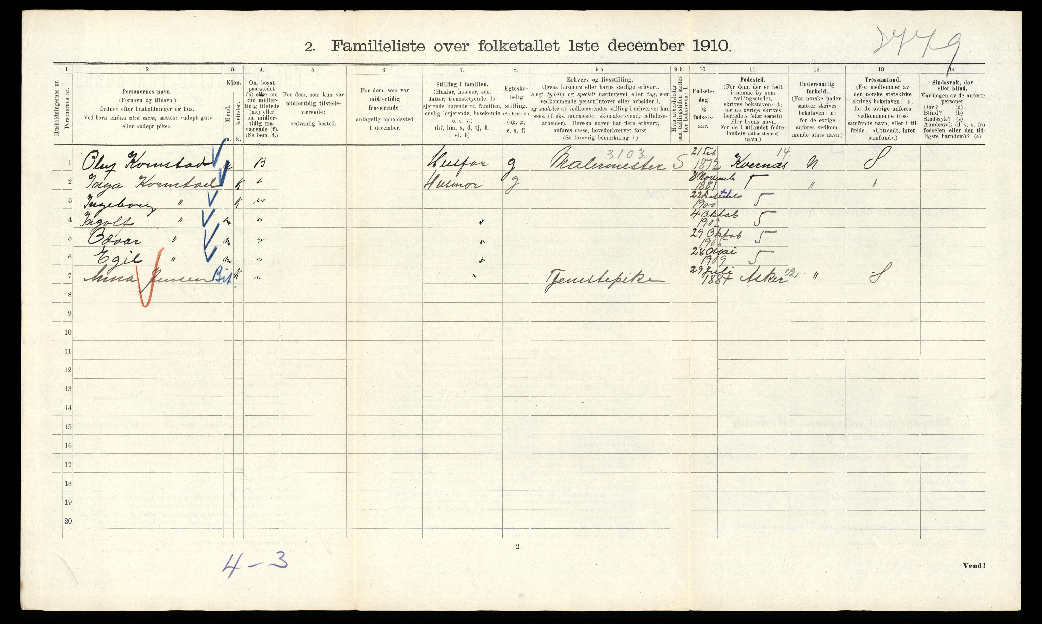 RA, 1910 census for Kristiania, 1910, p. 91762