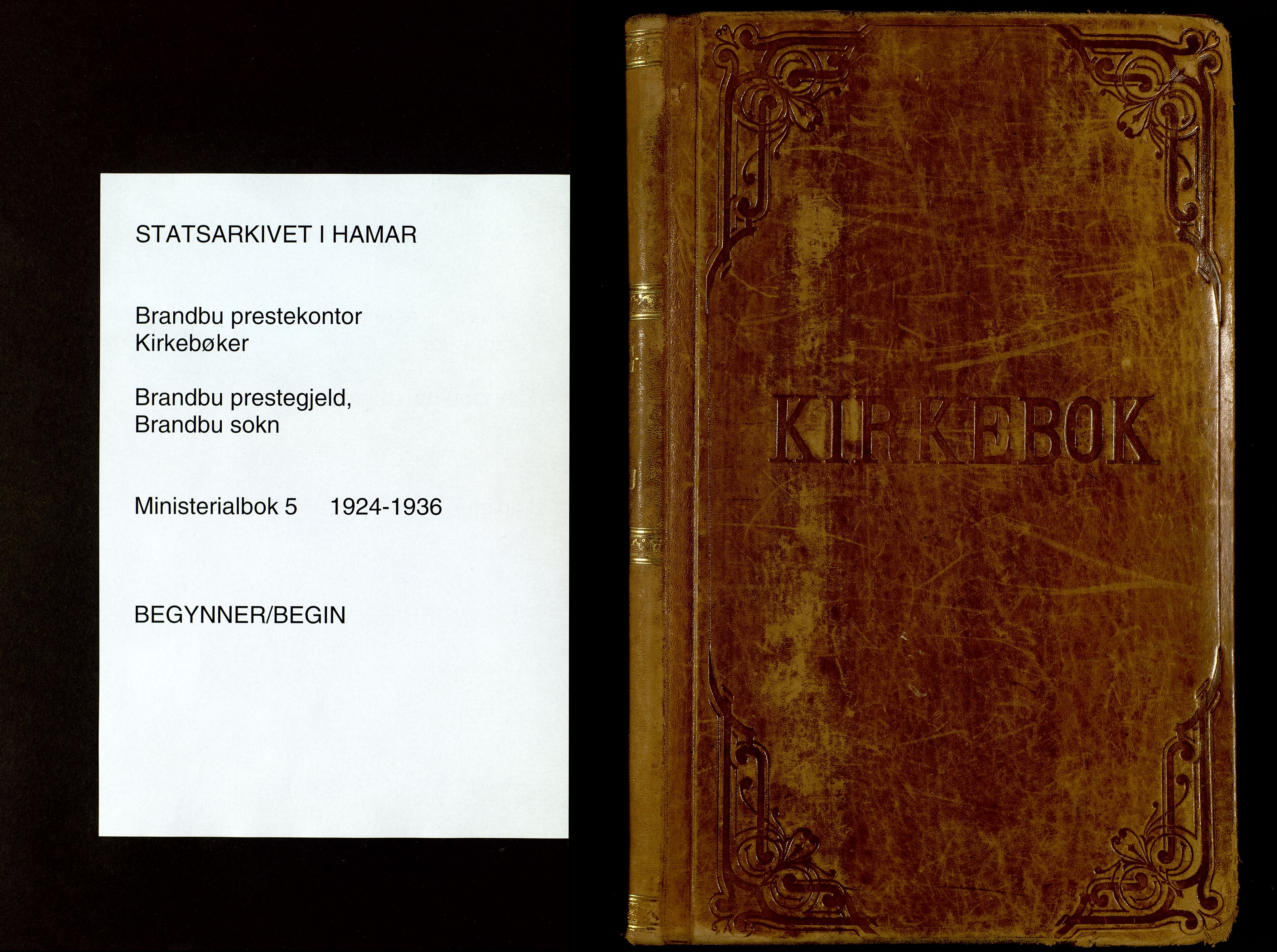 Brandbu prestekontor, AV/SAH-PREST-114/H/Ha/Haa/L0005: Parish register (official) no. 5, 1924-1936