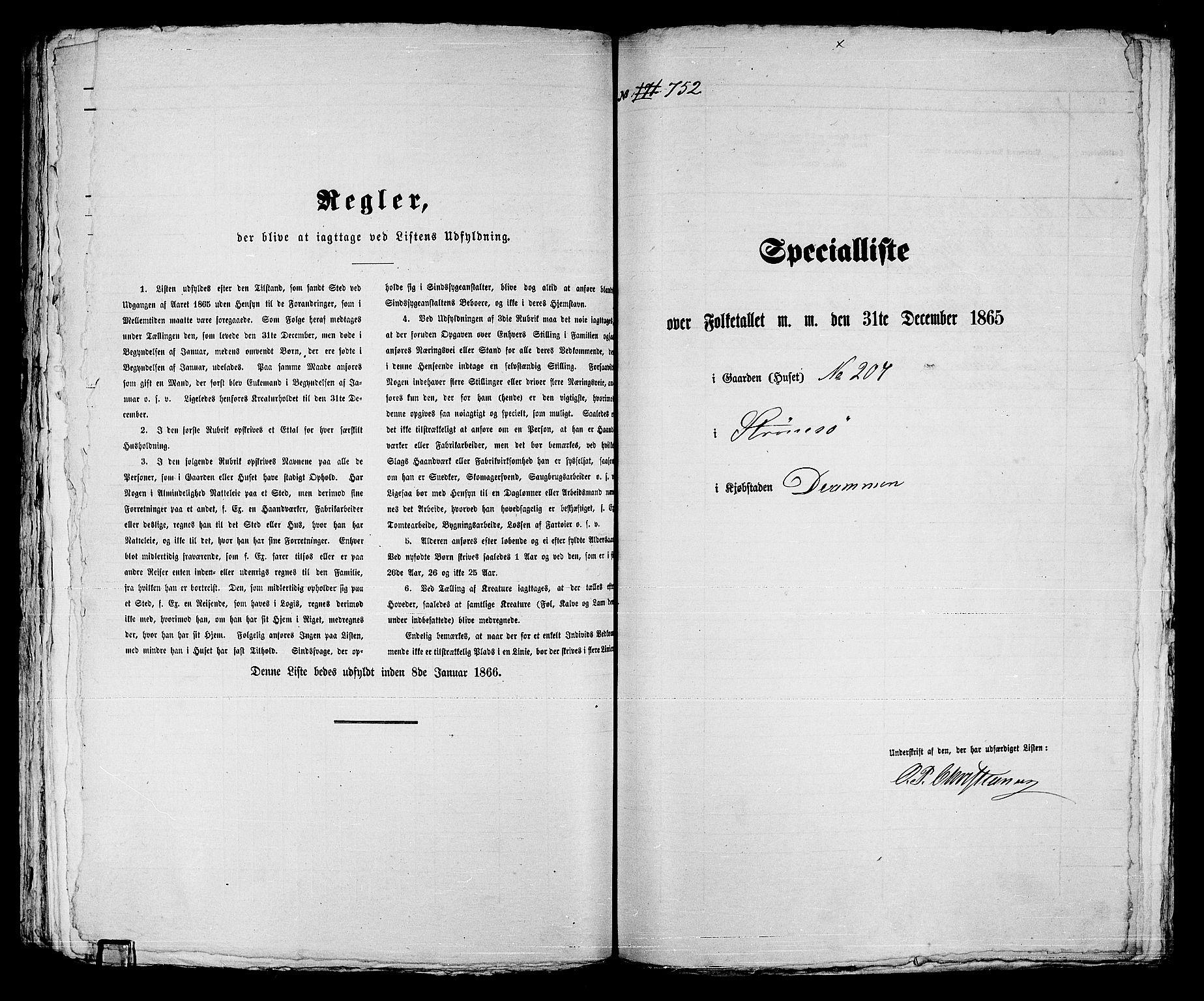 RA, 1865 census for Strømsø in Drammen, 1865, p. 317