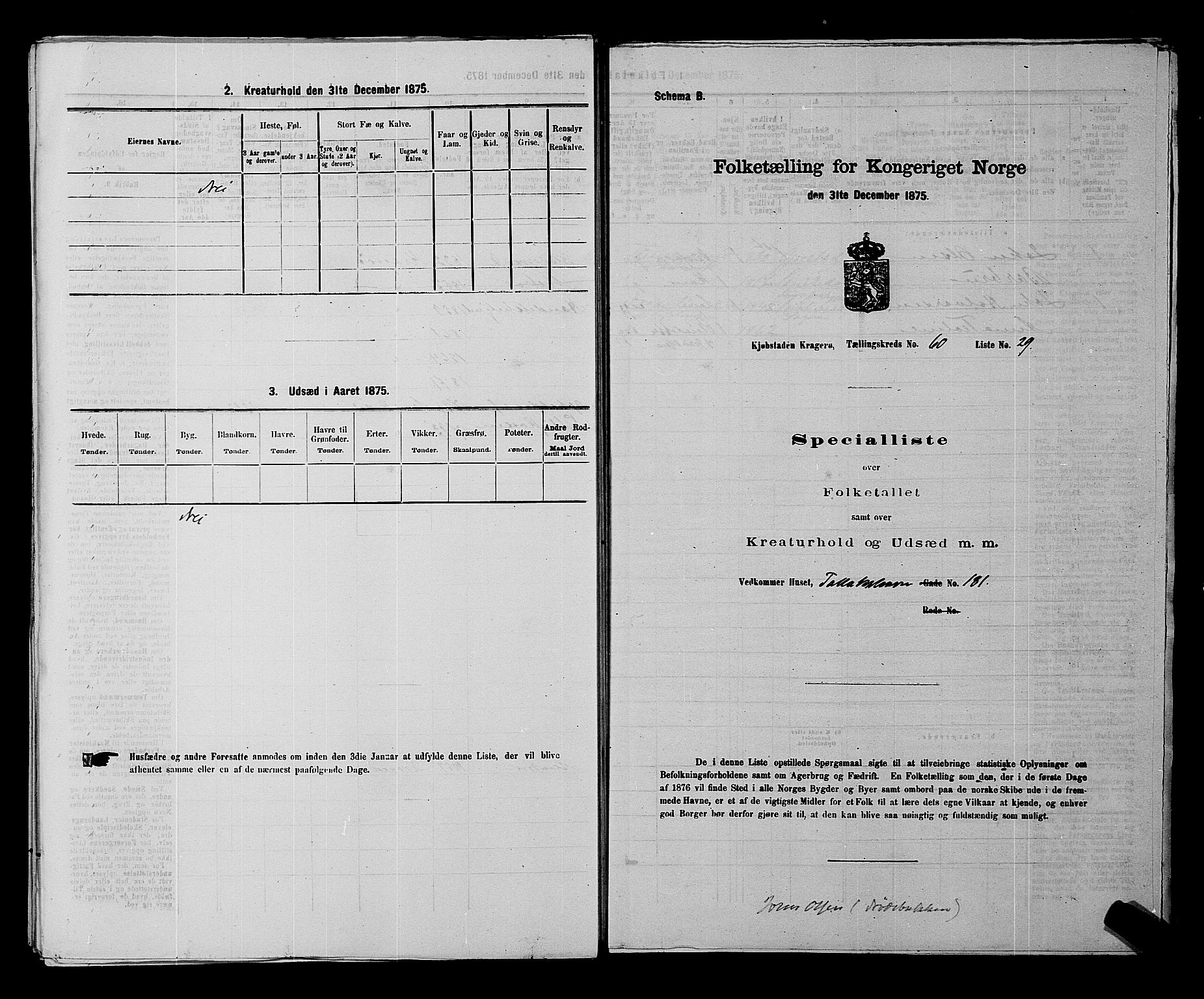 SAKO, 1875 census for 0801P Kragerø, 1875, p. 1387