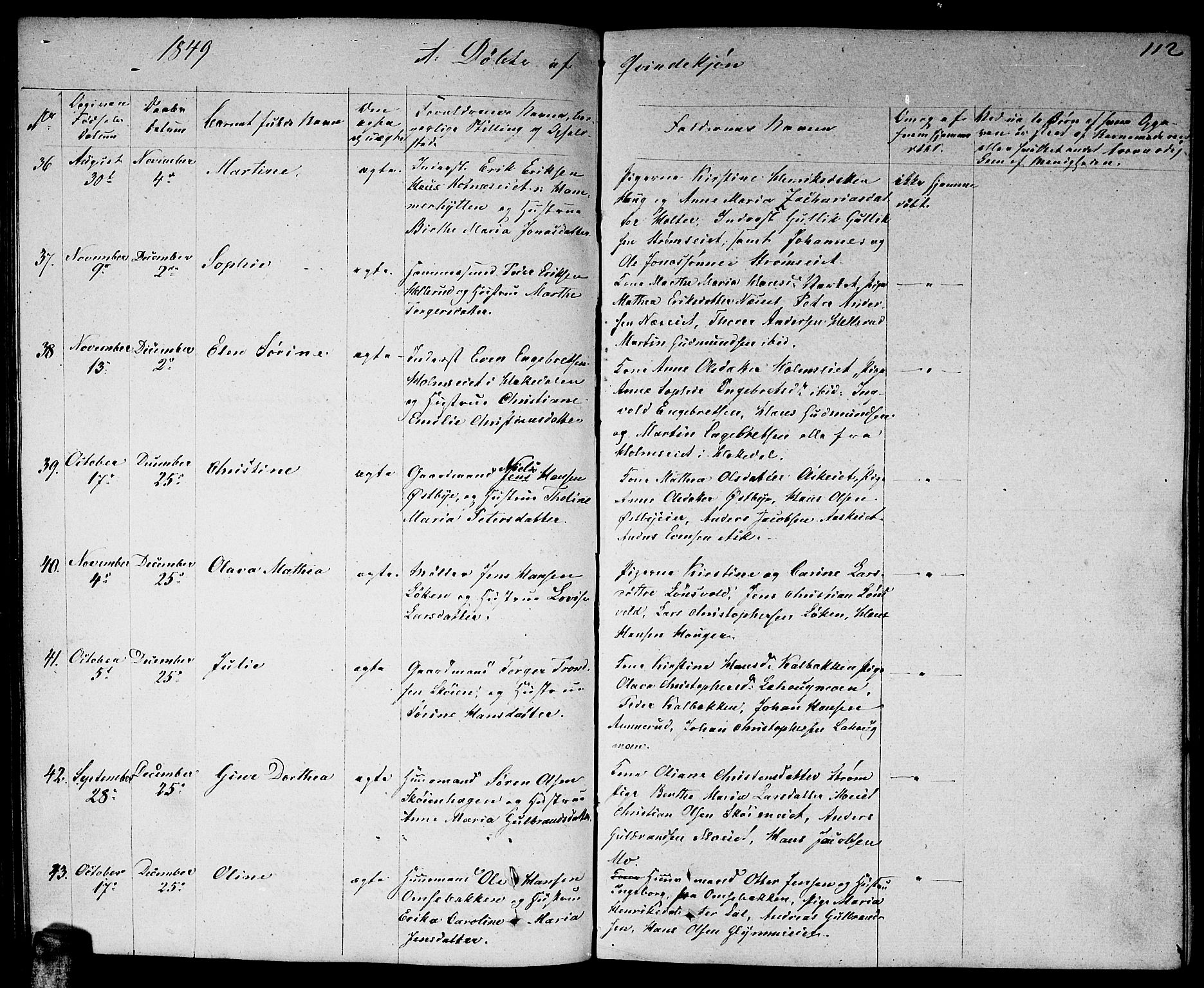 Nittedal prestekontor Kirkebøker, SAO/A-10365a/F/Fa/L0004: Parish register (official) no. I 4, 1836-1849, p. 112