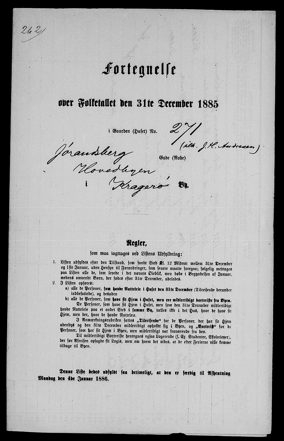 SAKO, 1885 census for 0801 Kragerø, 1885, p. 1551