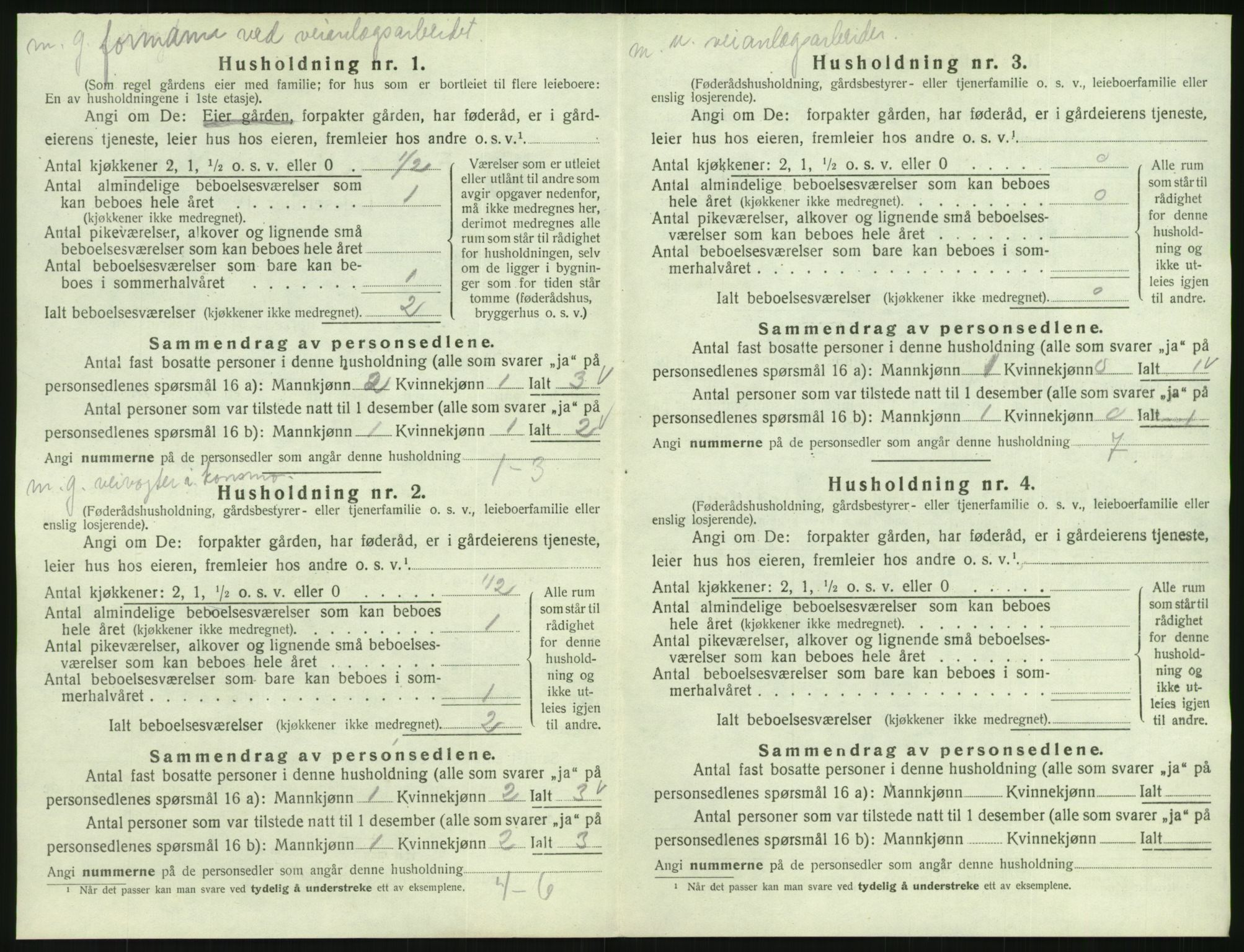 SAK, 1920 census for Konsmo, 1920, p. 39