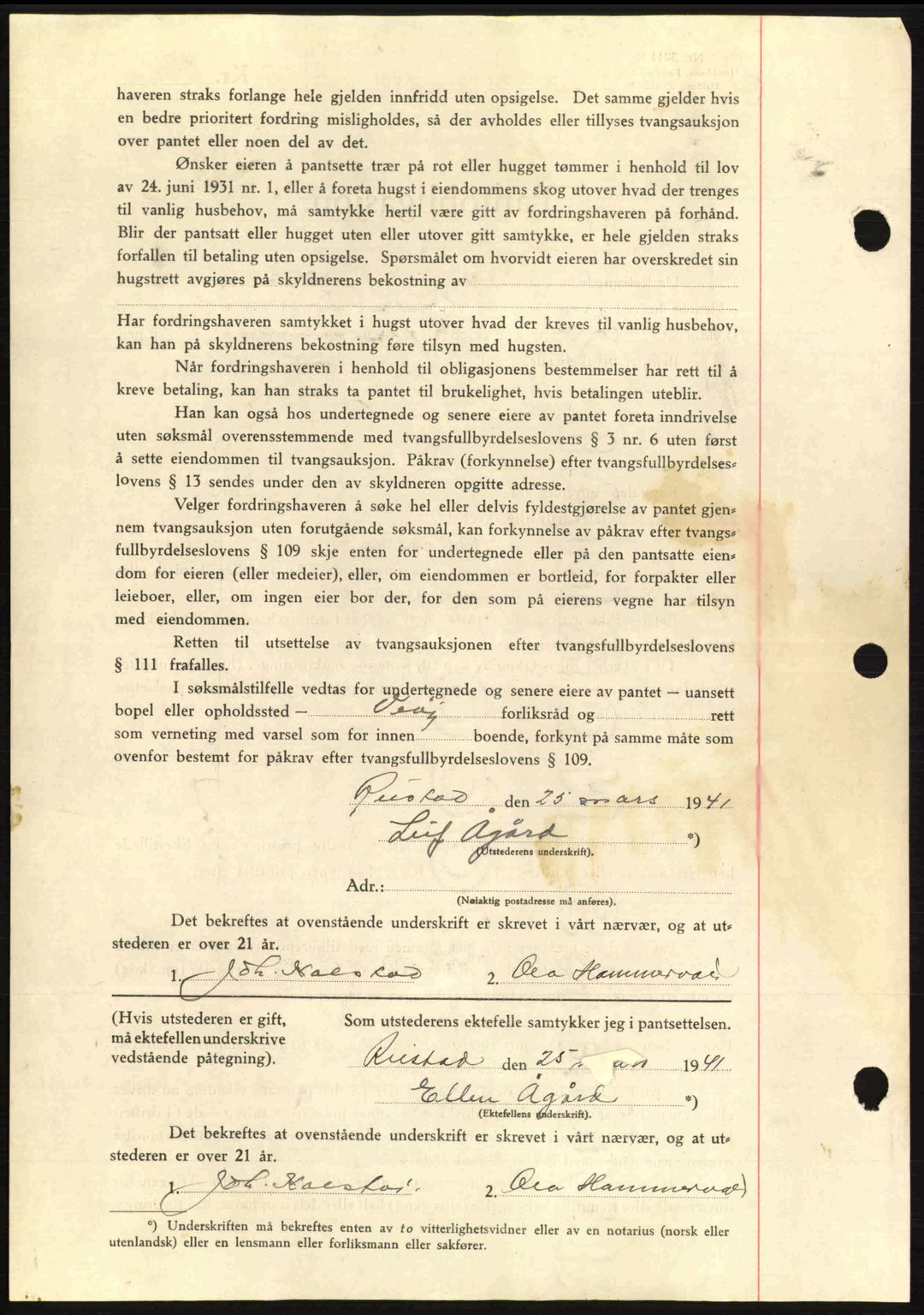 Romsdal sorenskriveri, AV/SAT-A-4149/1/2/2C: Mortgage book no. B2, 1939-1945, Diary no: : 495/1941