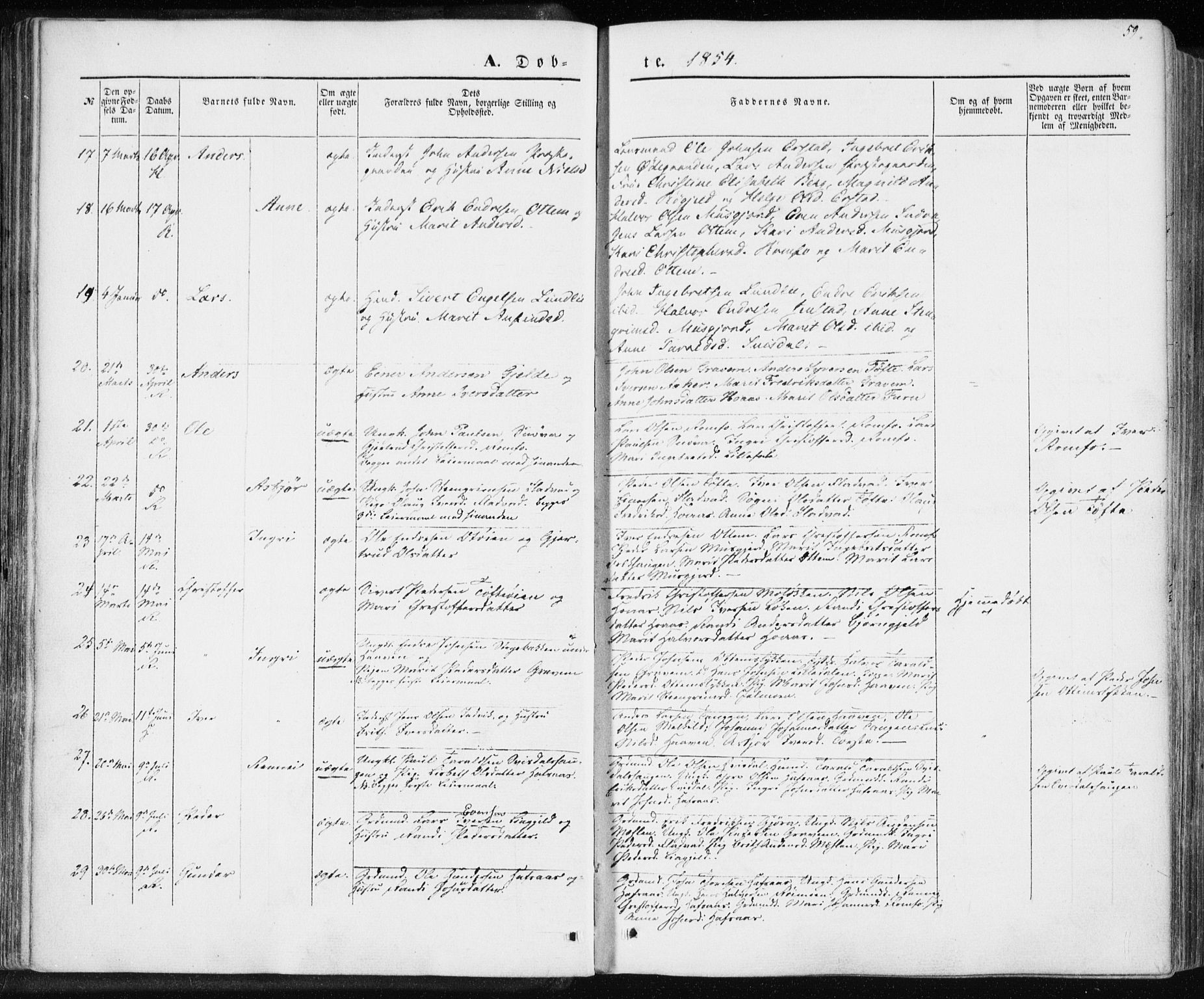 Ministerialprotokoller, klokkerbøker og fødselsregistre - Møre og Romsdal, SAT/A-1454/590/L1013: Parish register (official) no. 590A05, 1847-1877, p. 59