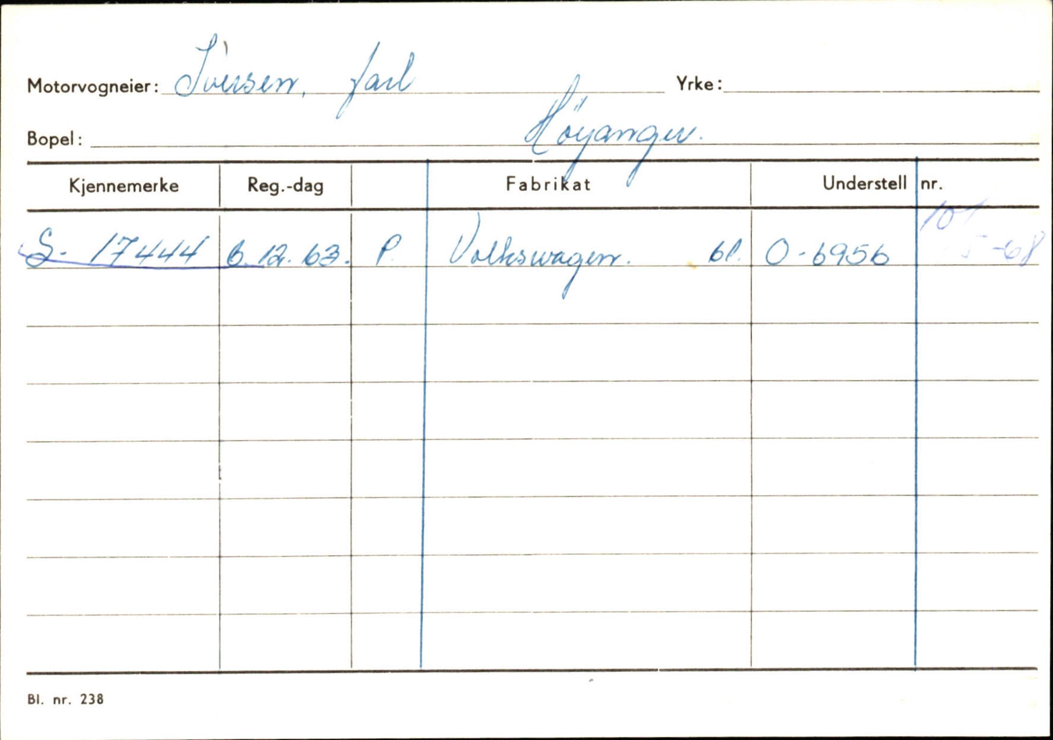 Statens vegvesen, Sogn og Fjordane vegkontor, AV/SAB-A-5301/4/F/L0130: Eigarregister Eid T-Å. Høyanger A-O, 1945-1975, p. 1650