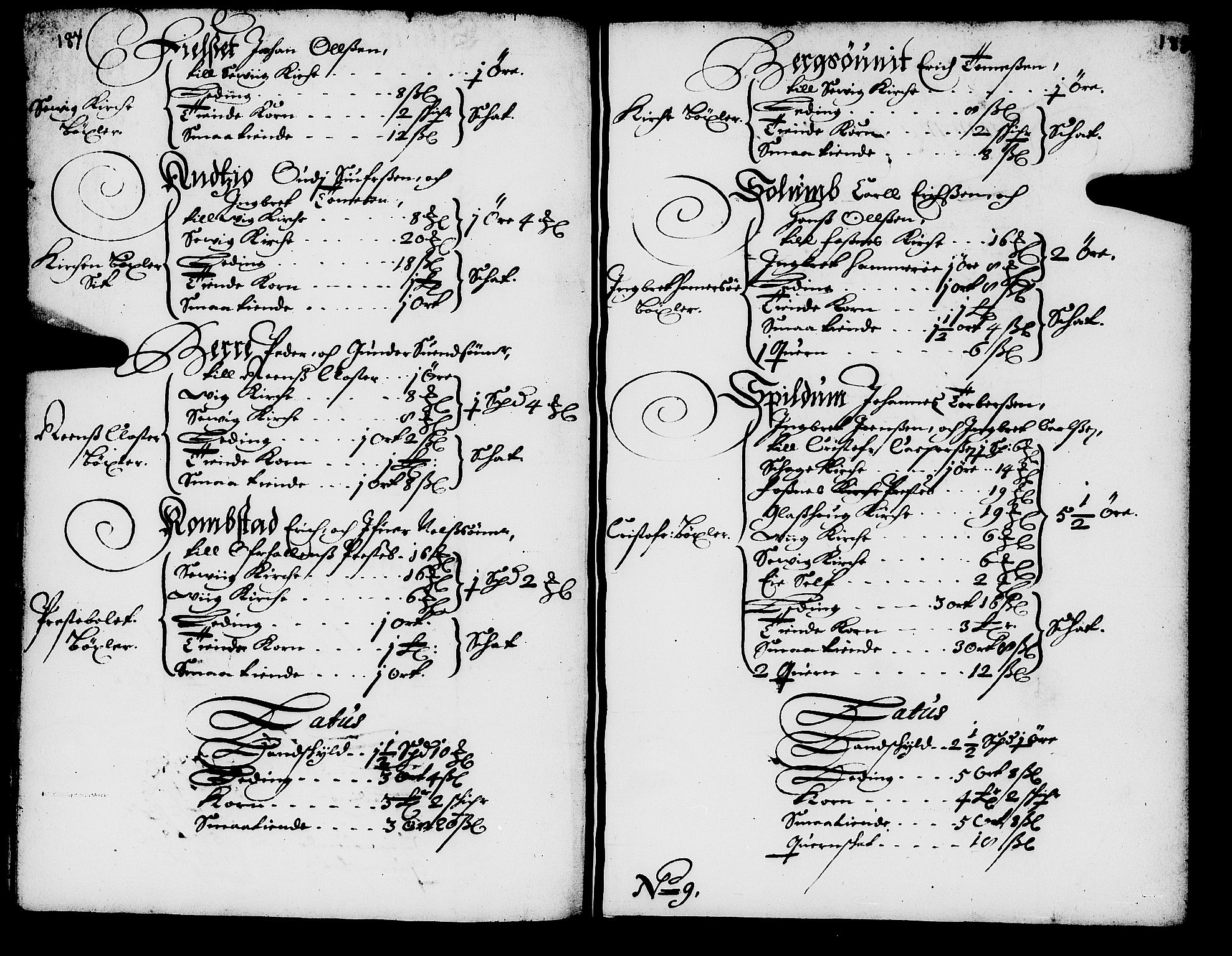Rentekammeret inntil 1814, Realistisk ordnet avdeling, AV/RA-EA-4070/N/Nb/Nba/L0056: Namdalen len, 1669, p. 184-185