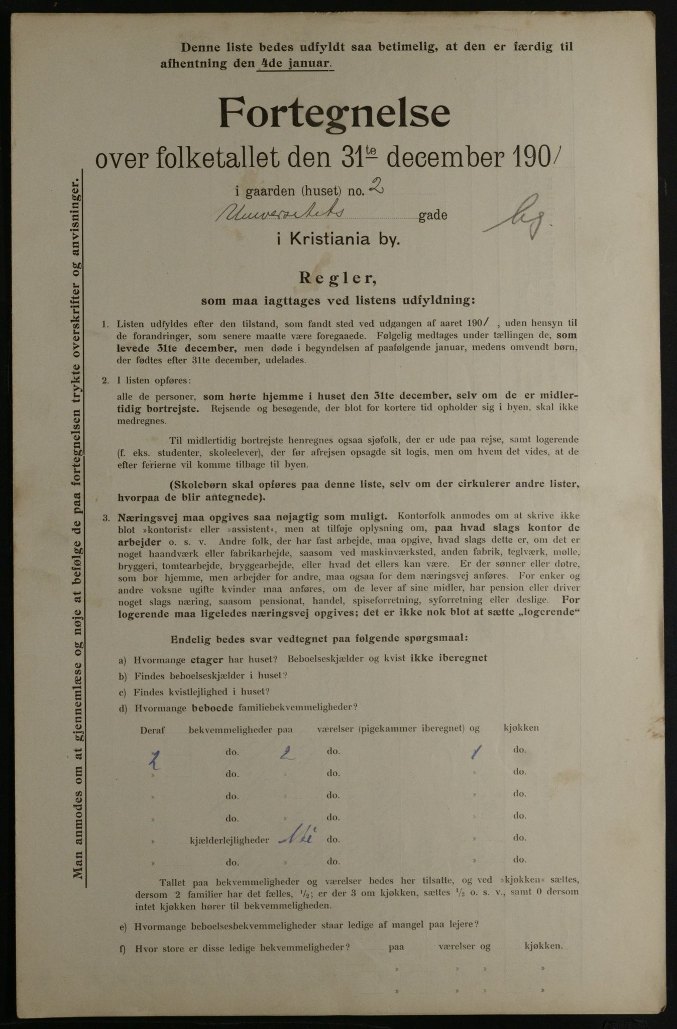 OBA, Municipal Census 1901 for Kristiania, 1901, p. 18438