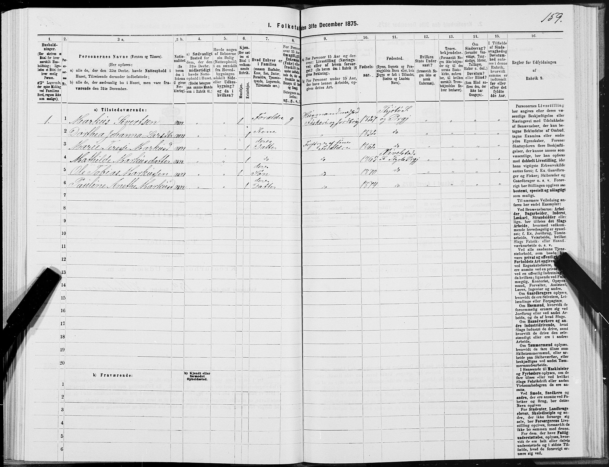 SAT, 1875 census for 1817P Tjøtta, 1875, p. 1159