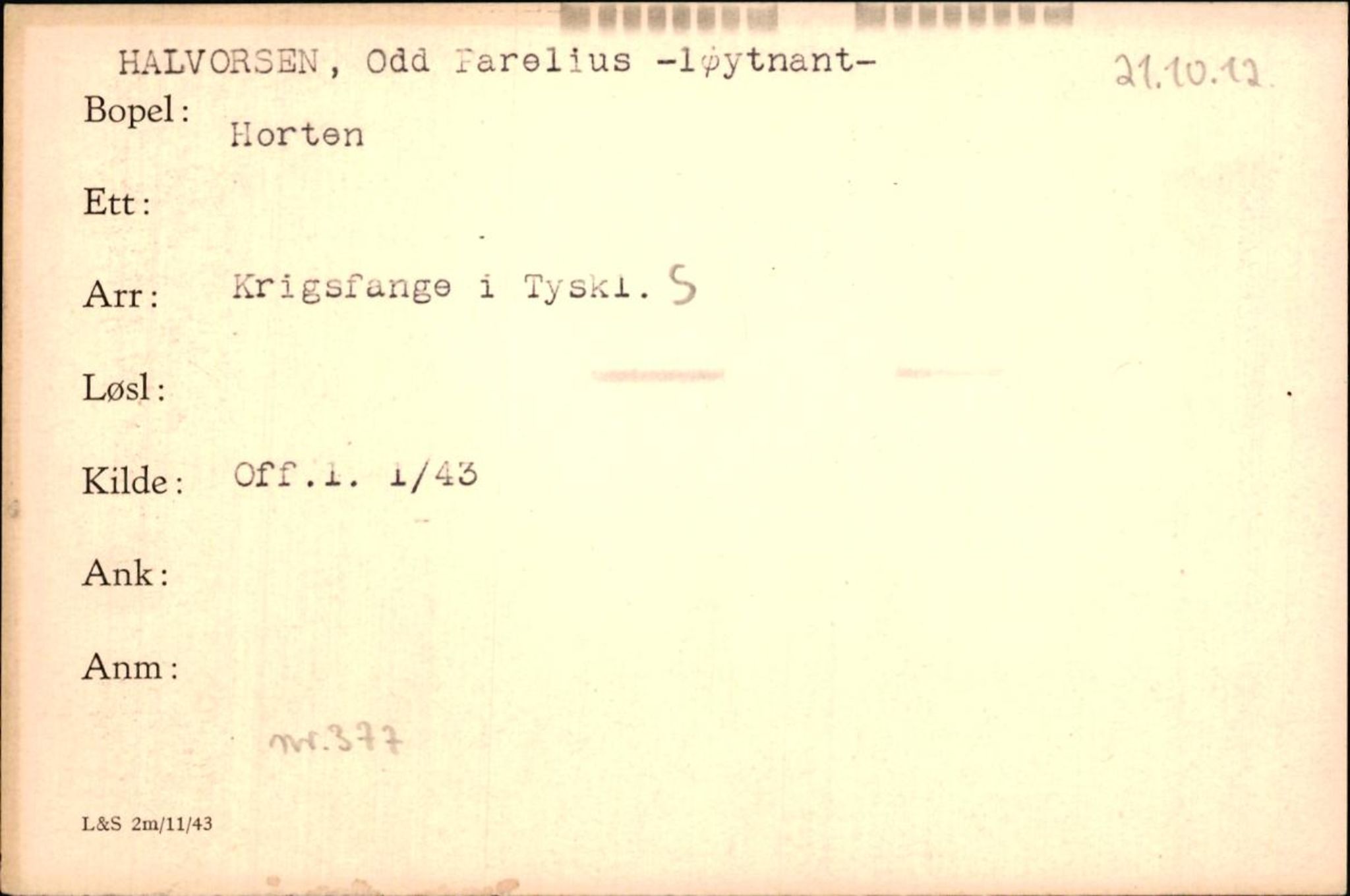 Forsvaret, Forsvarets krigshistoriske avdeling, AV/RA-RAFA-2017/Y/Yf/L0200: II-C-11-2102  -  Norske krigsfanger i Tyskland, 1940-1945, p. 365