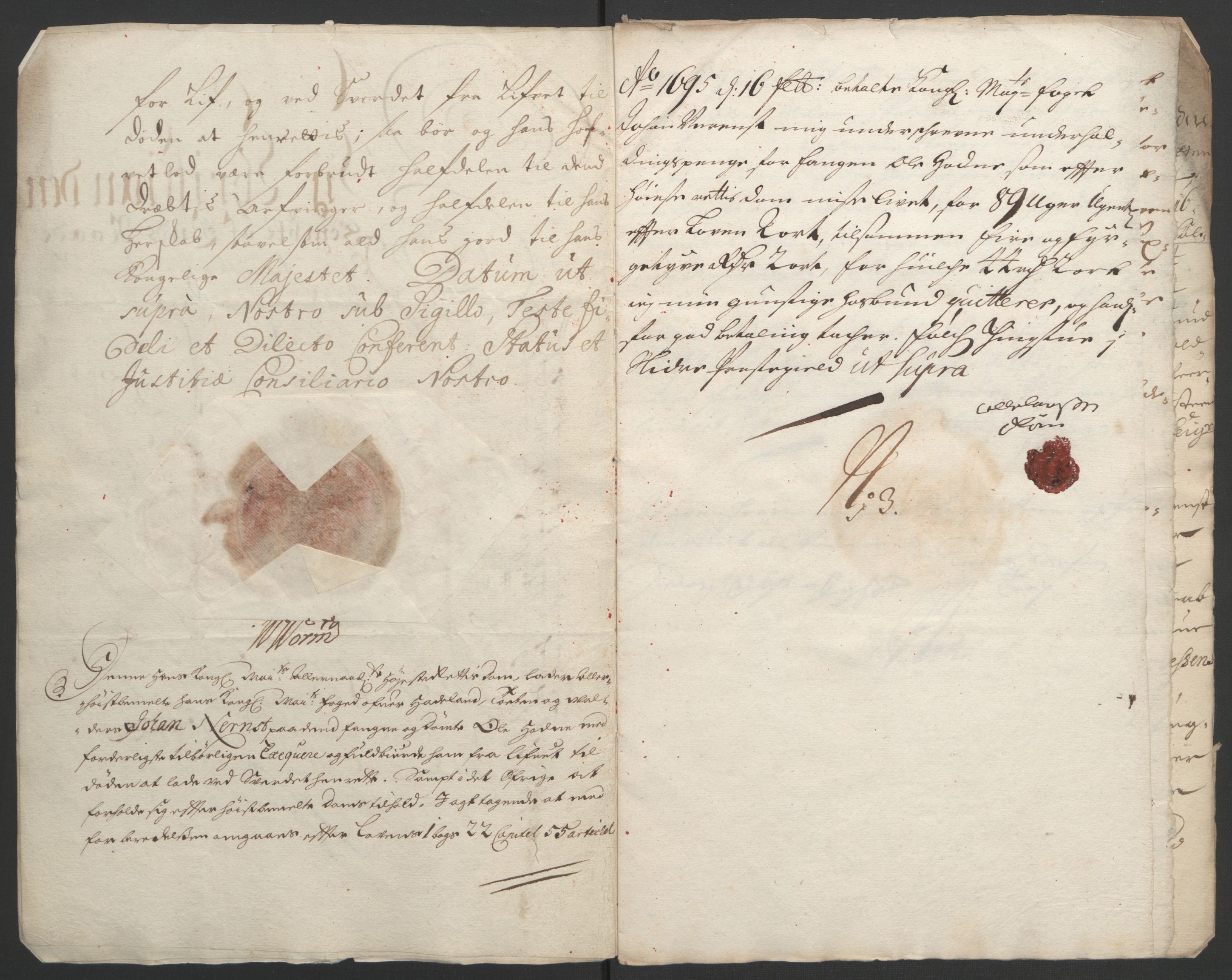 Rentekammeret inntil 1814, Reviderte regnskaper, Fogderegnskap, AV/RA-EA-4092/R18/L1292: Fogderegnskap Hadeland, Toten og Valdres, 1693-1694, p. 458