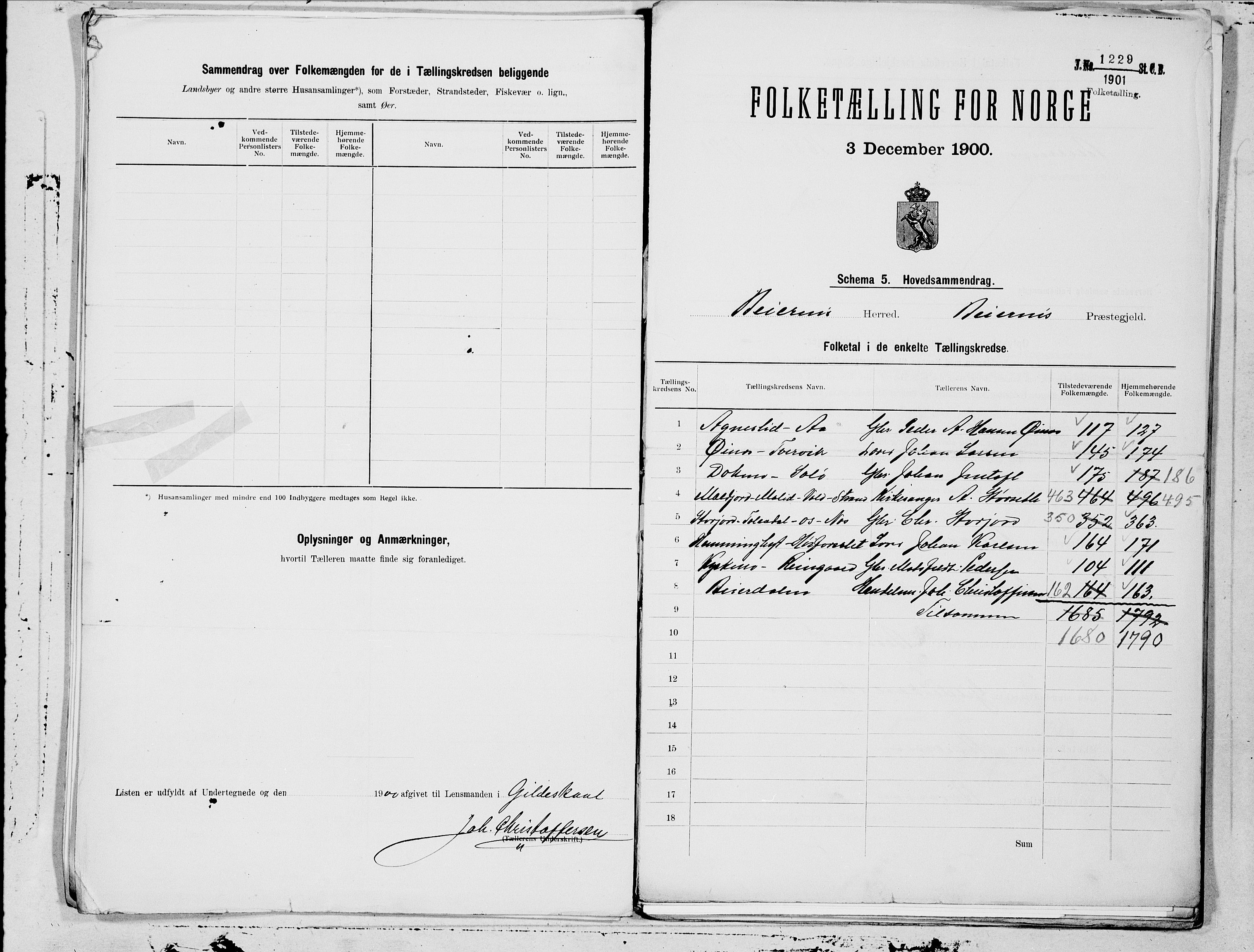 SAT, 1900 census for Beiarn, 1900, p. 18