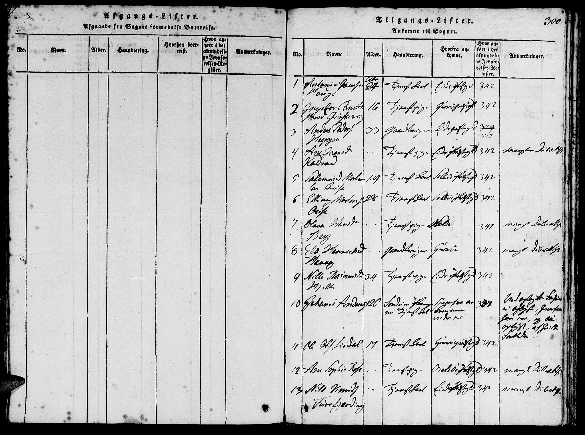 Ministerialprotokoller, klokkerbøker og fødselsregistre - Møre og Romsdal, SAT/A-1454/511/L0138: Parish register (official) no. 511A05, 1817-1832, p. 300