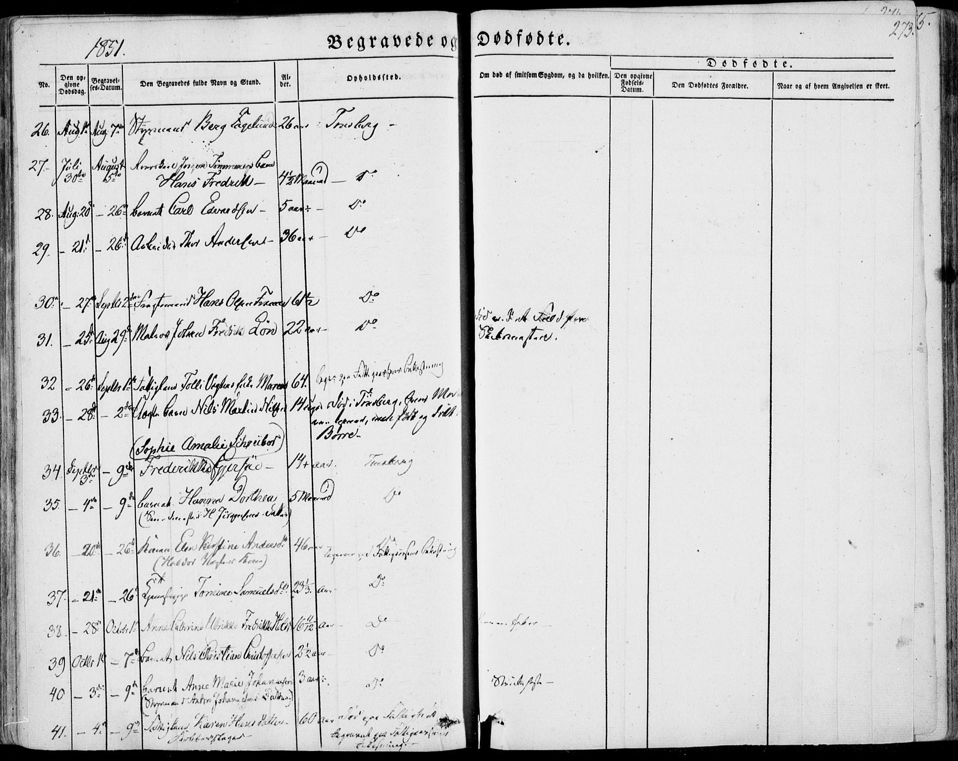 Tønsberg kirkebøker, SAKO/A-330/F/Fa/L0007: Parish register (official) no. I 7, 1845-1854, p. 273