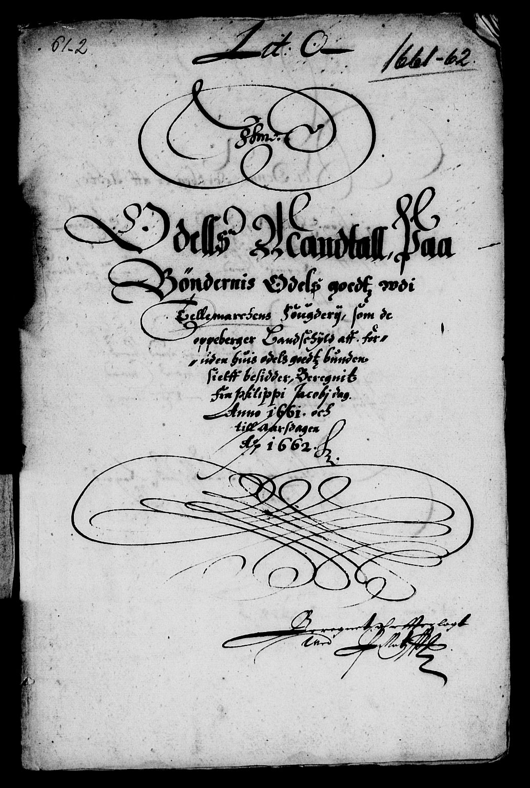 Rentekammeret inntil 1814, Reviderte regnskaper, Lensregnskaper, AV/RA-EA-5023/R/Rb/Rbp/L0048: Bratsberg len, 1661-1662