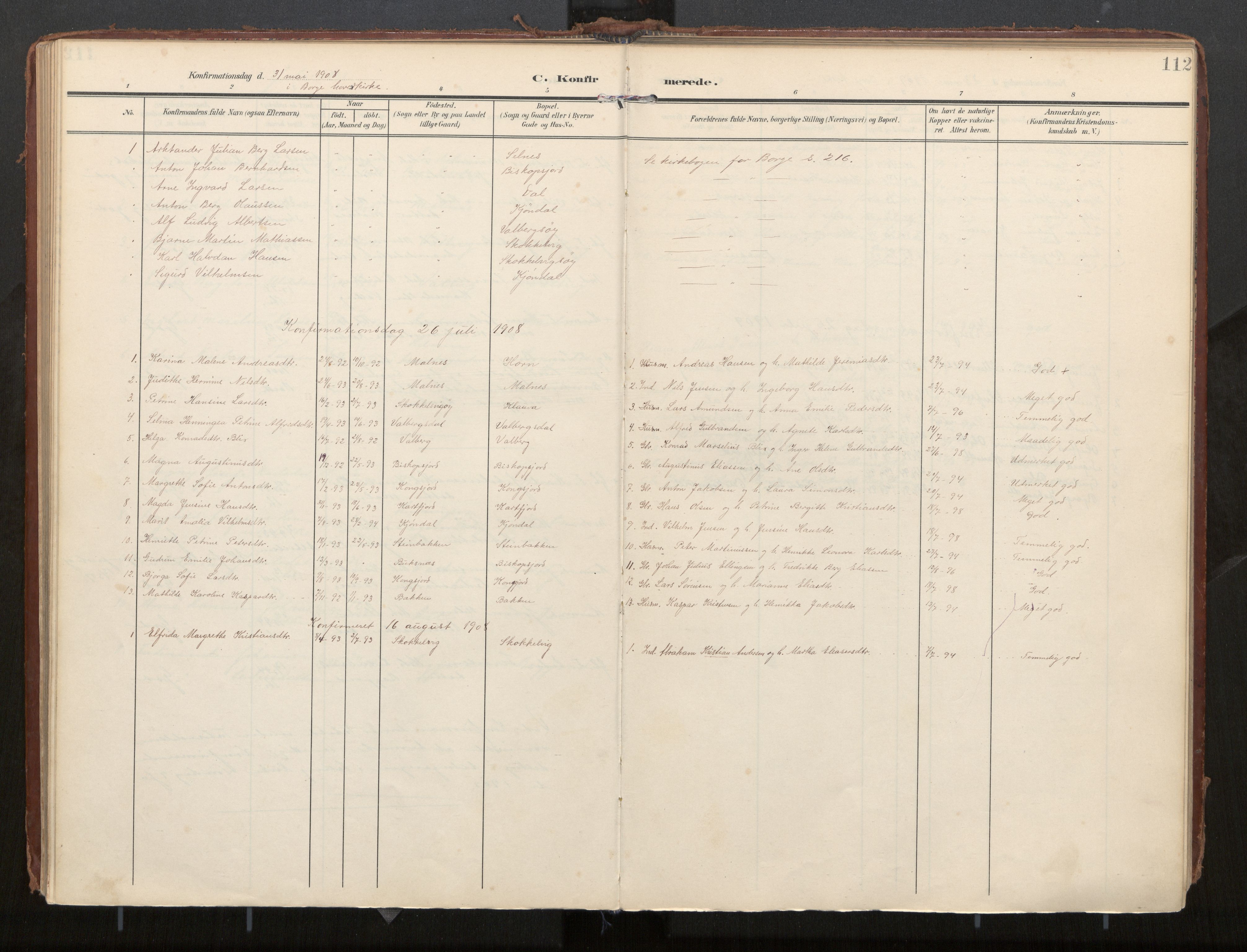 Ministerialprotokoller, klokkerbøker og fødselsregistre - Nordland, SAT/A-1459/884/L1194: Parish register (official) no. 884A02, 1906-1937, p. 112
