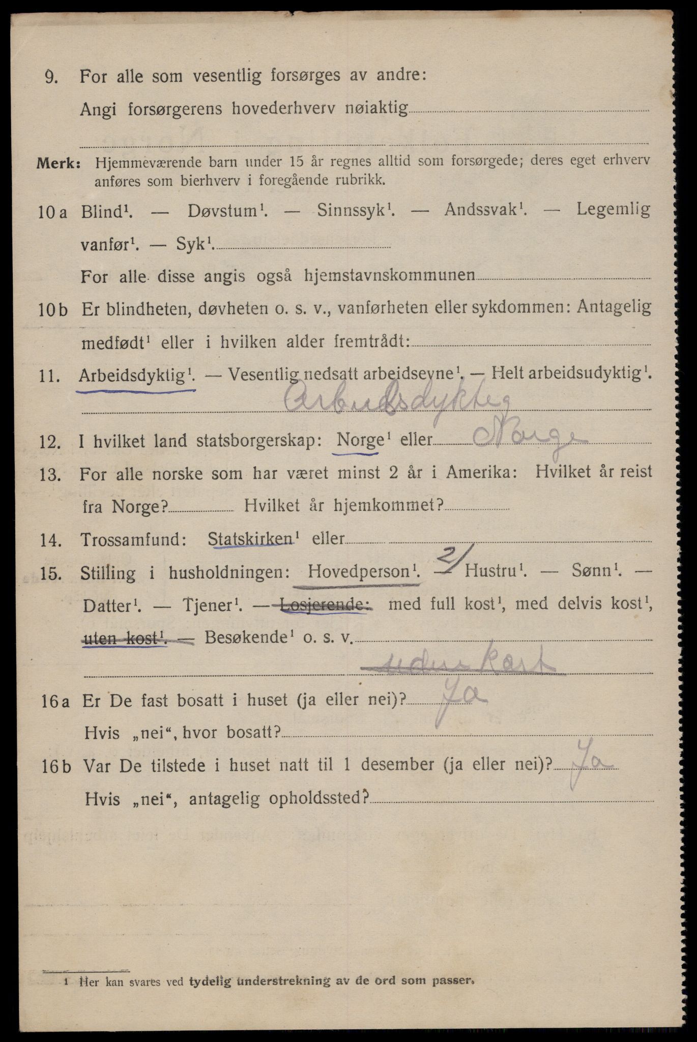 SAT, 1920 census for Trondheim, 1920, p. 58847