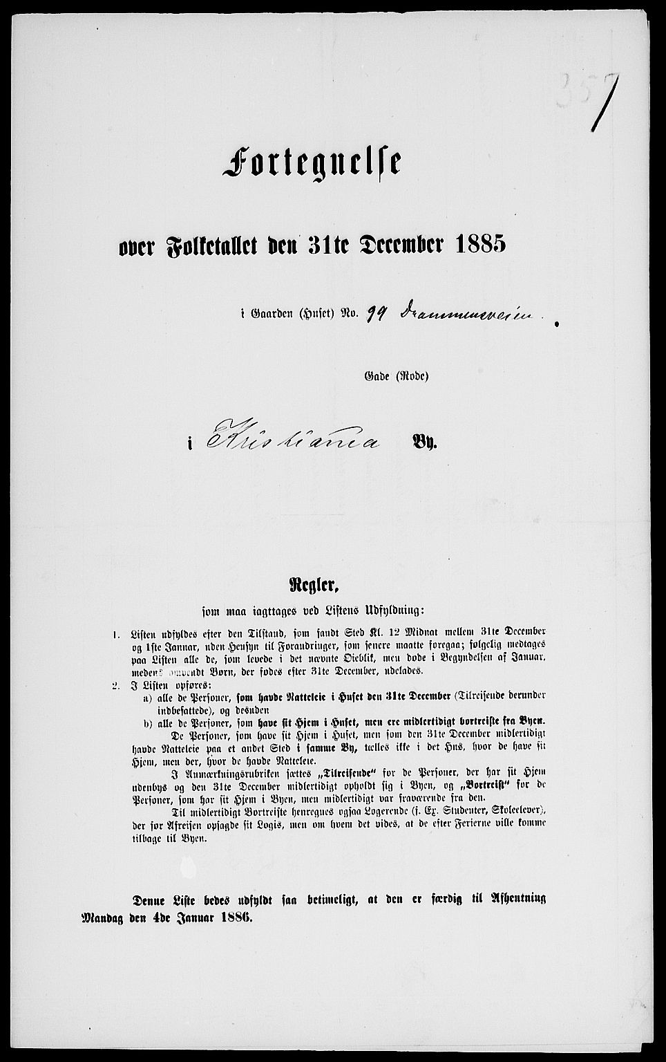 RA, 1885 census for 0301 Kristiania, 1885, p. 5545