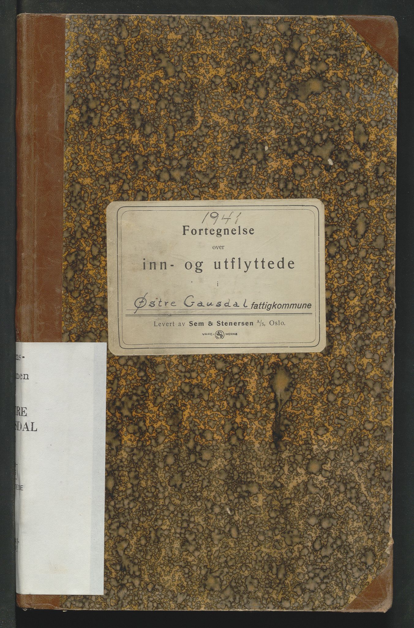 Østre Gausdal lensmannskontor, AV/SAH-PGØ-015/L/La/L0001/0003: Protokoller over inn- og utflyttede / Protokoll over inn- og utflyttede, 1941-1943