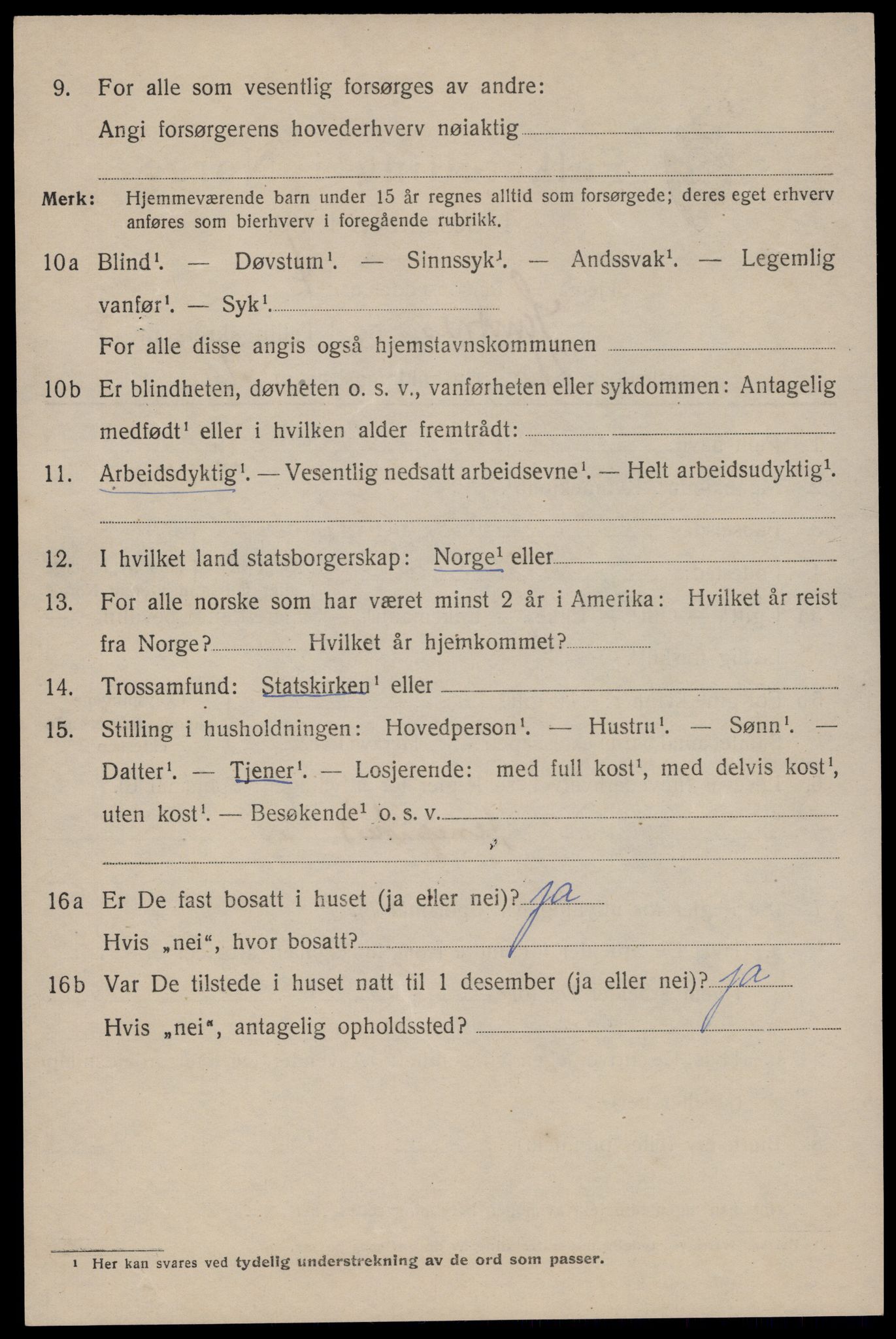 SAST, 1920 census for Sandnes, 1920, p. 4977