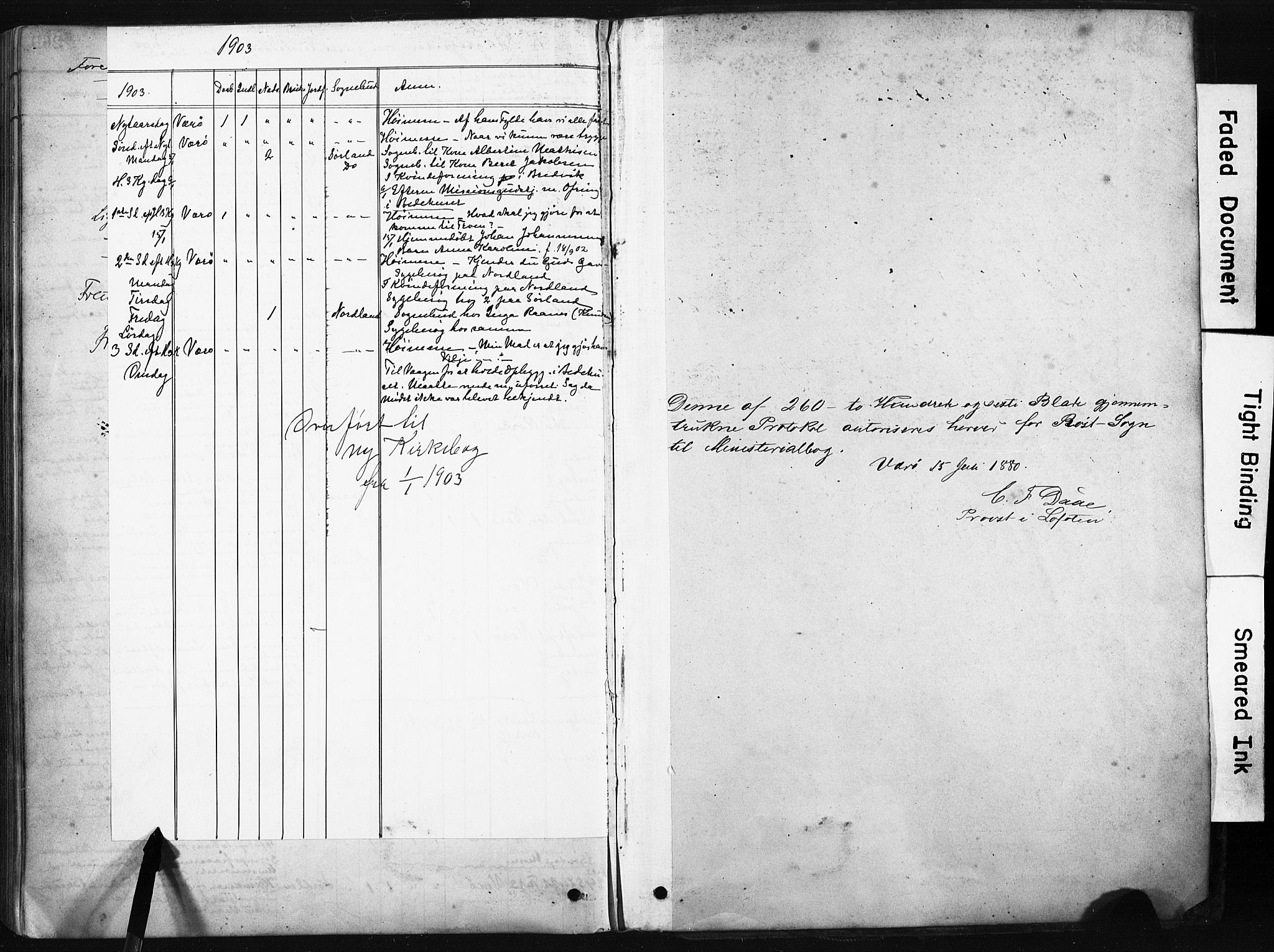 Ministerialprotokoller, klokkerbøker og fødselsregistre - Nordland, AV/SAT-A-1459/808/L0128: Parish register (official) no. 808A01, 1880-1902