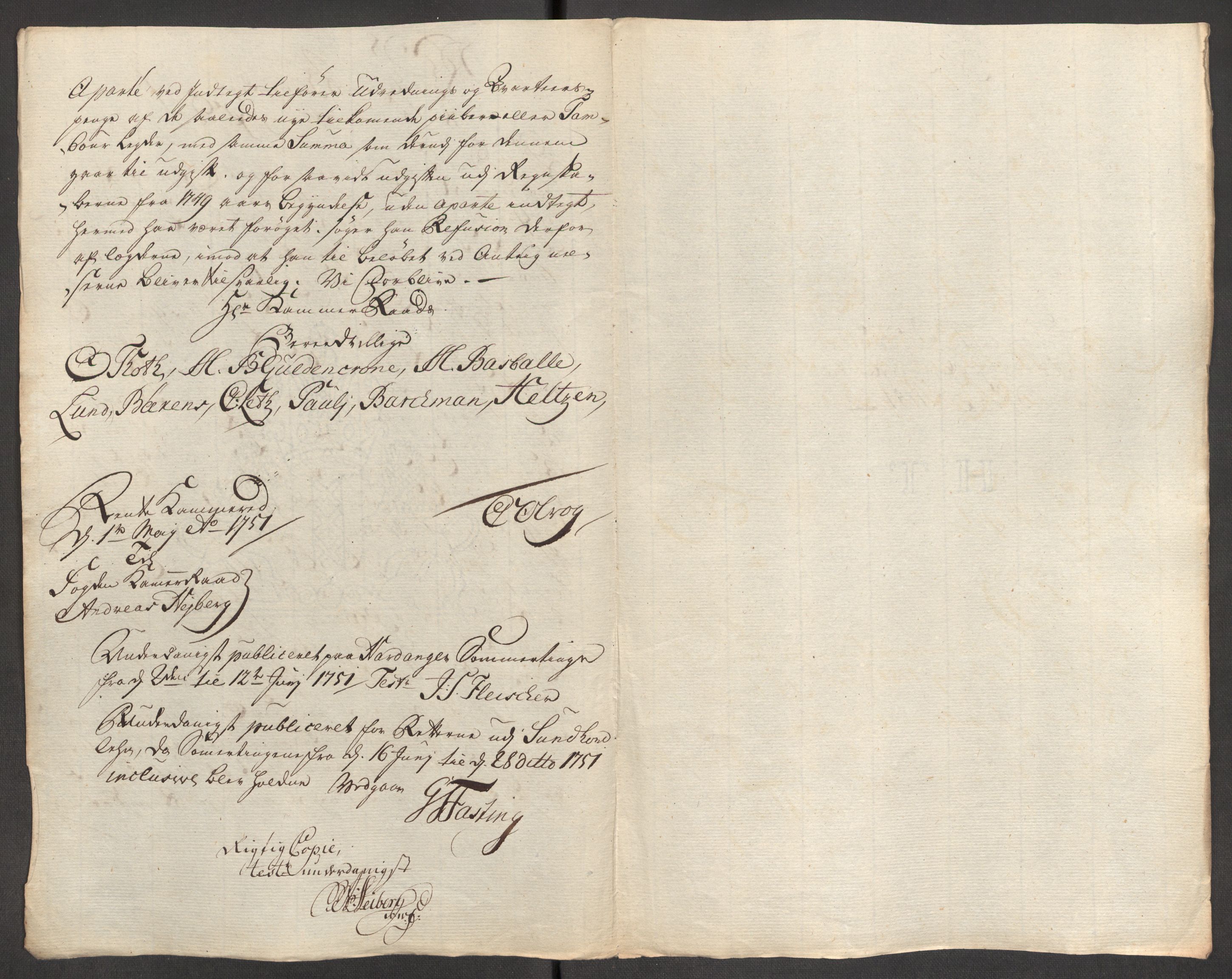 Rentekammeret inntil 1814, Reviderte regnskaper, Fogderegnskap, RA/EA-4092/R48/L3056: Fogderegnskap Sunnhordland og Hardanger, 1751, p. 93