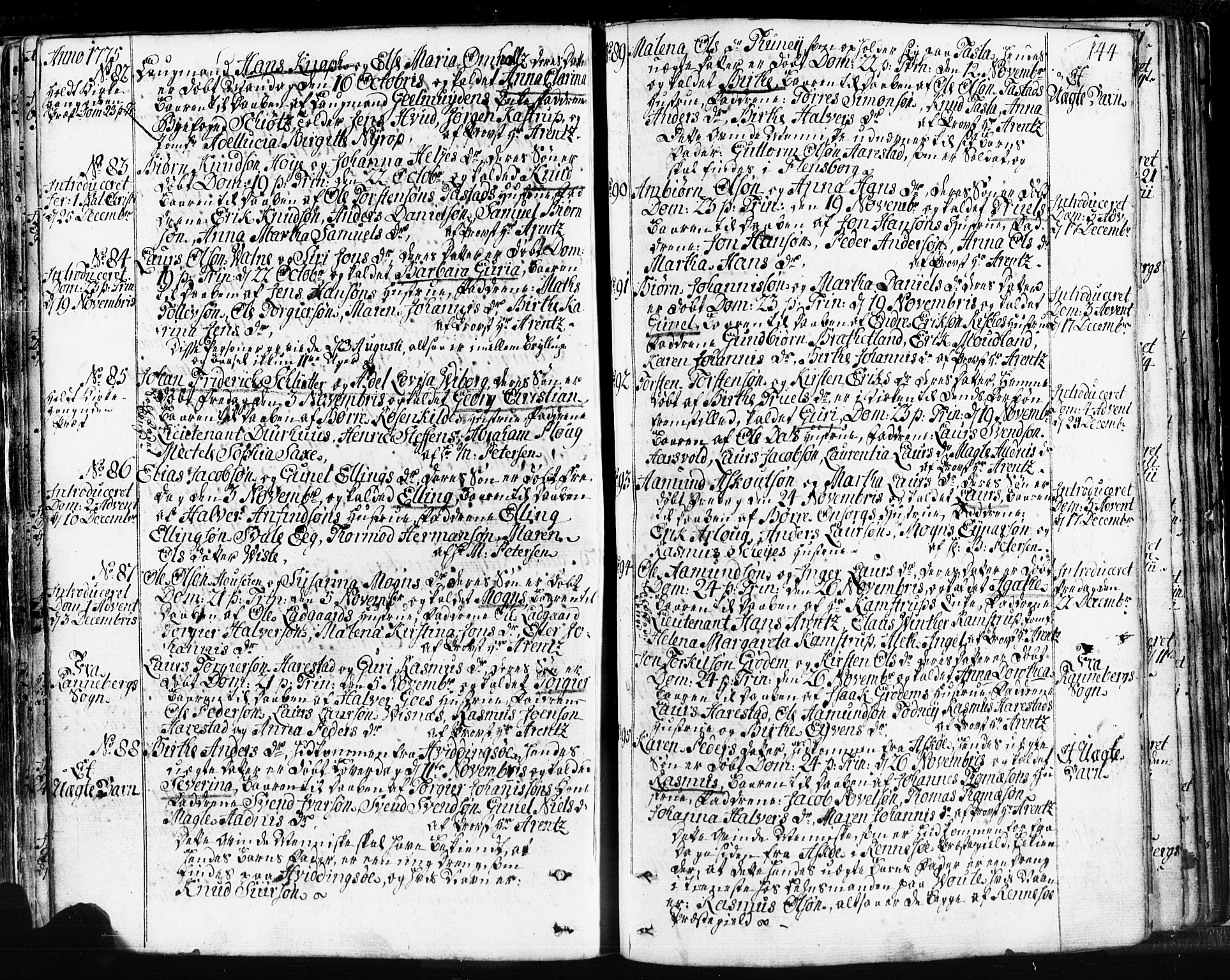 Domkirken sokneprestkontor, SAST/A-101812/001/30/30BB/L0004: Parish register (copy) no. B 4, 1752-1790, p. 144