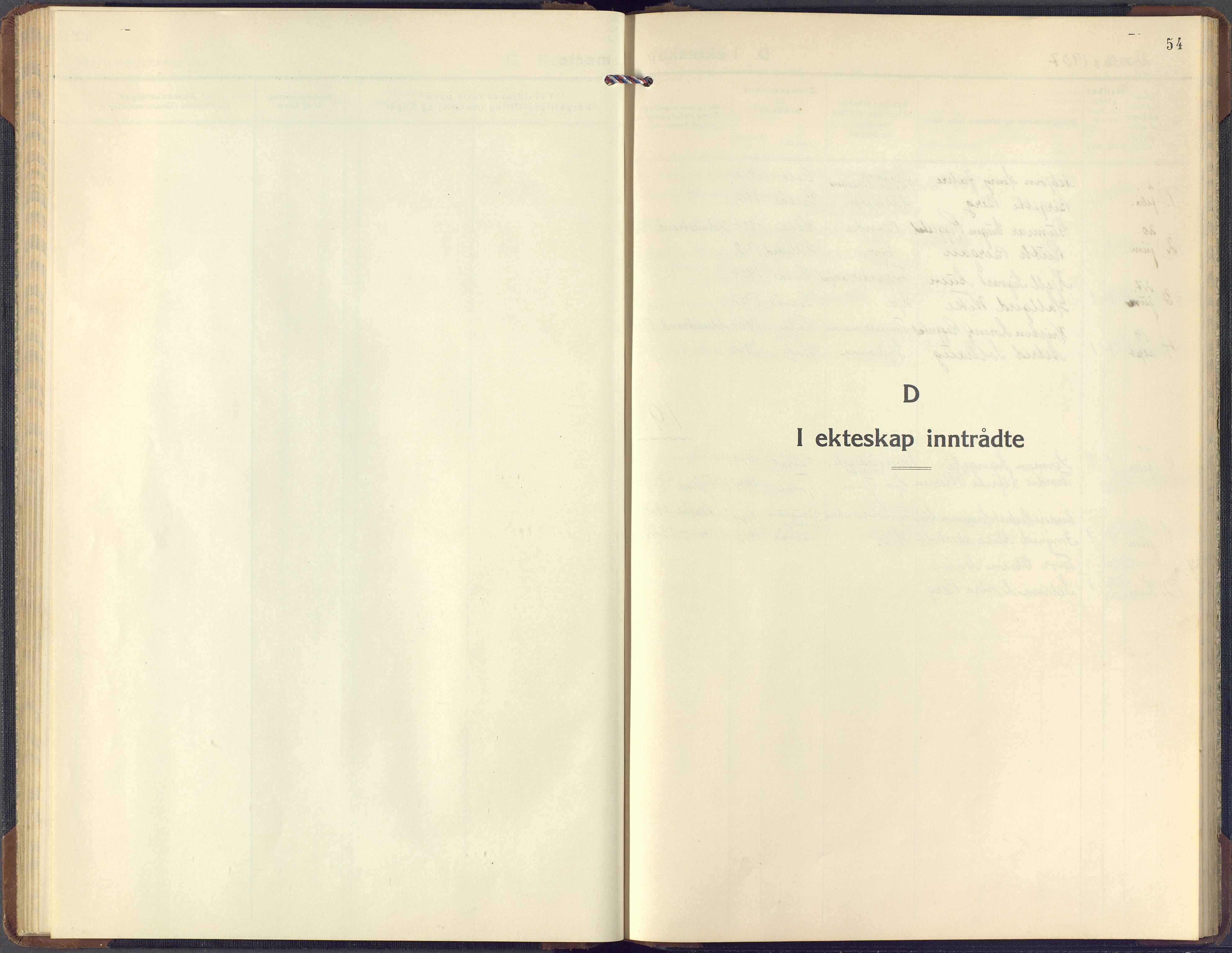 Hof kirkebøker, SAKO/A-64/F/Fb/L0002: Parish register (official) no. II 2, 1932-1959, p. 54