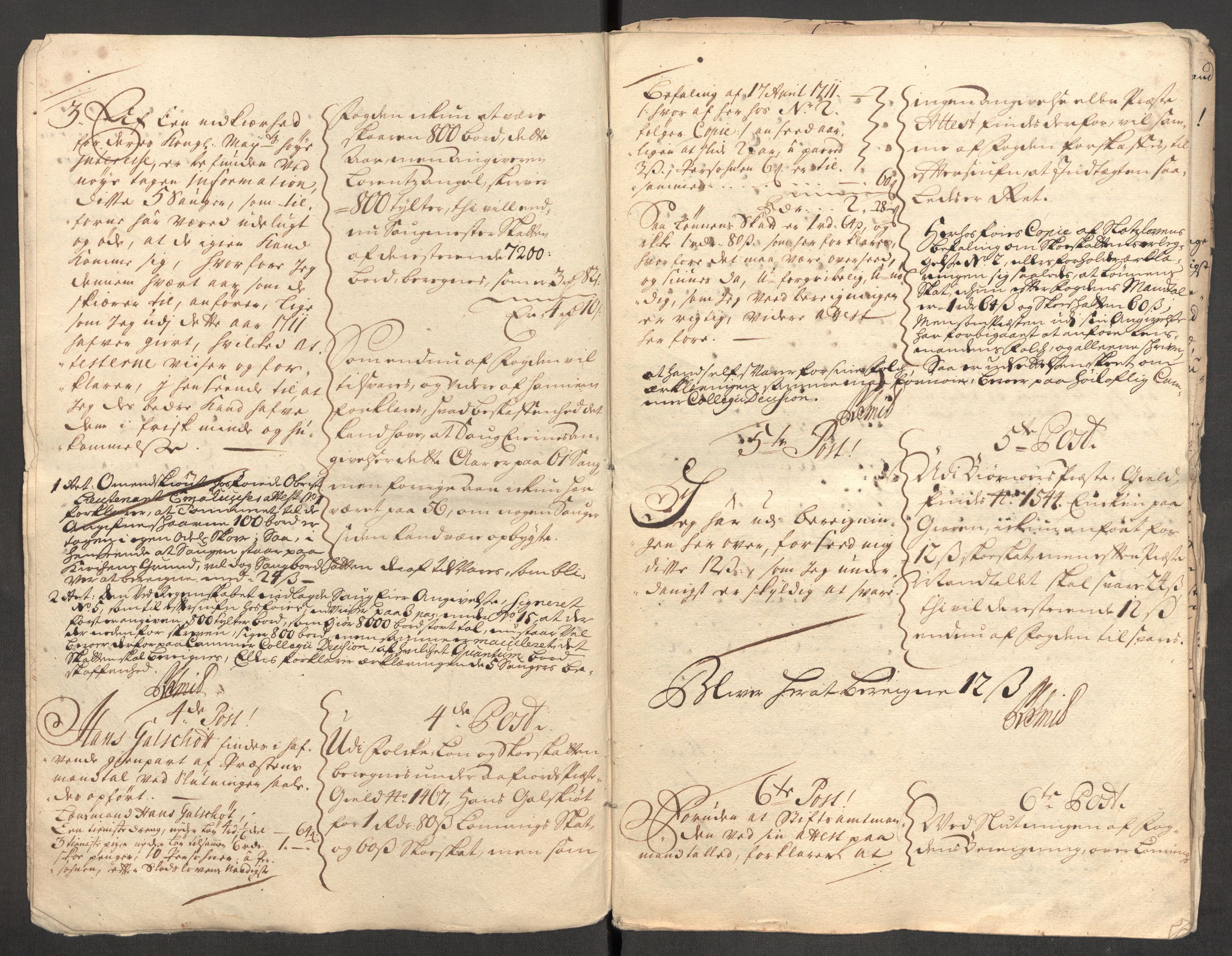 Rentekammeret inntil 1814, Reviderte regnskaper, Fogderegnskap, RA/EA-4092/R57/L3860: Fogderegnskap Fosen, 1711, p. 227